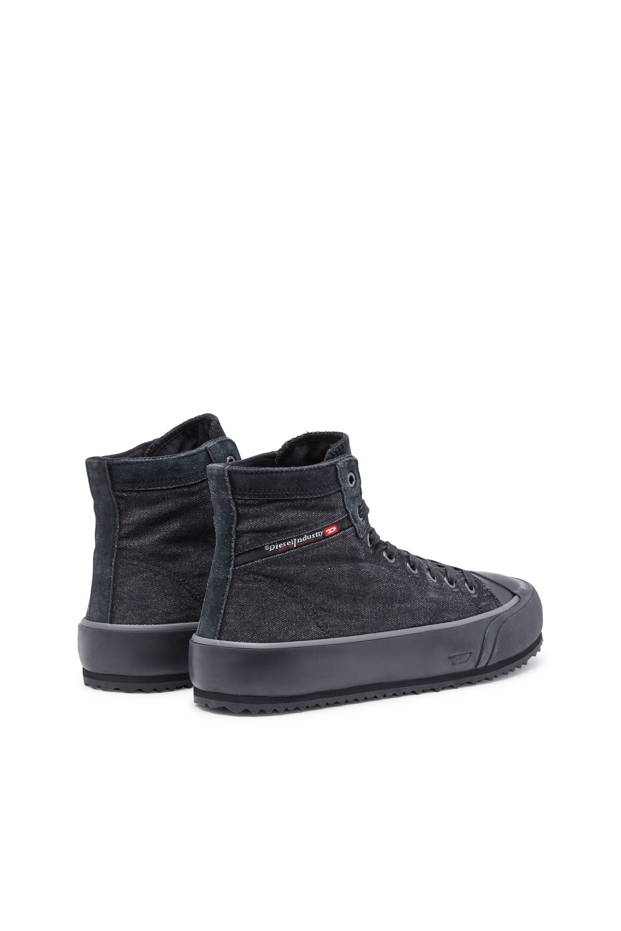 S-PRINCIPIA MID X Unisex: High-top sneakers in washed denim | Diesel