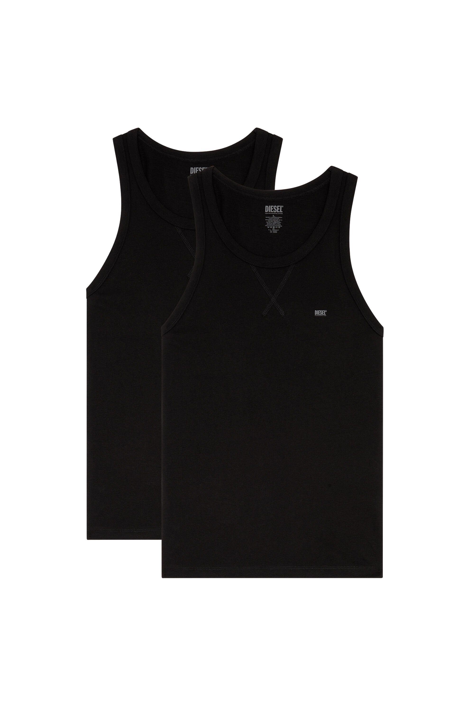Diesel - UMTK-WALTYTWOPACK, Hombre Paquete de dos camisetas de tirantes de algodón in Negro - Image 2