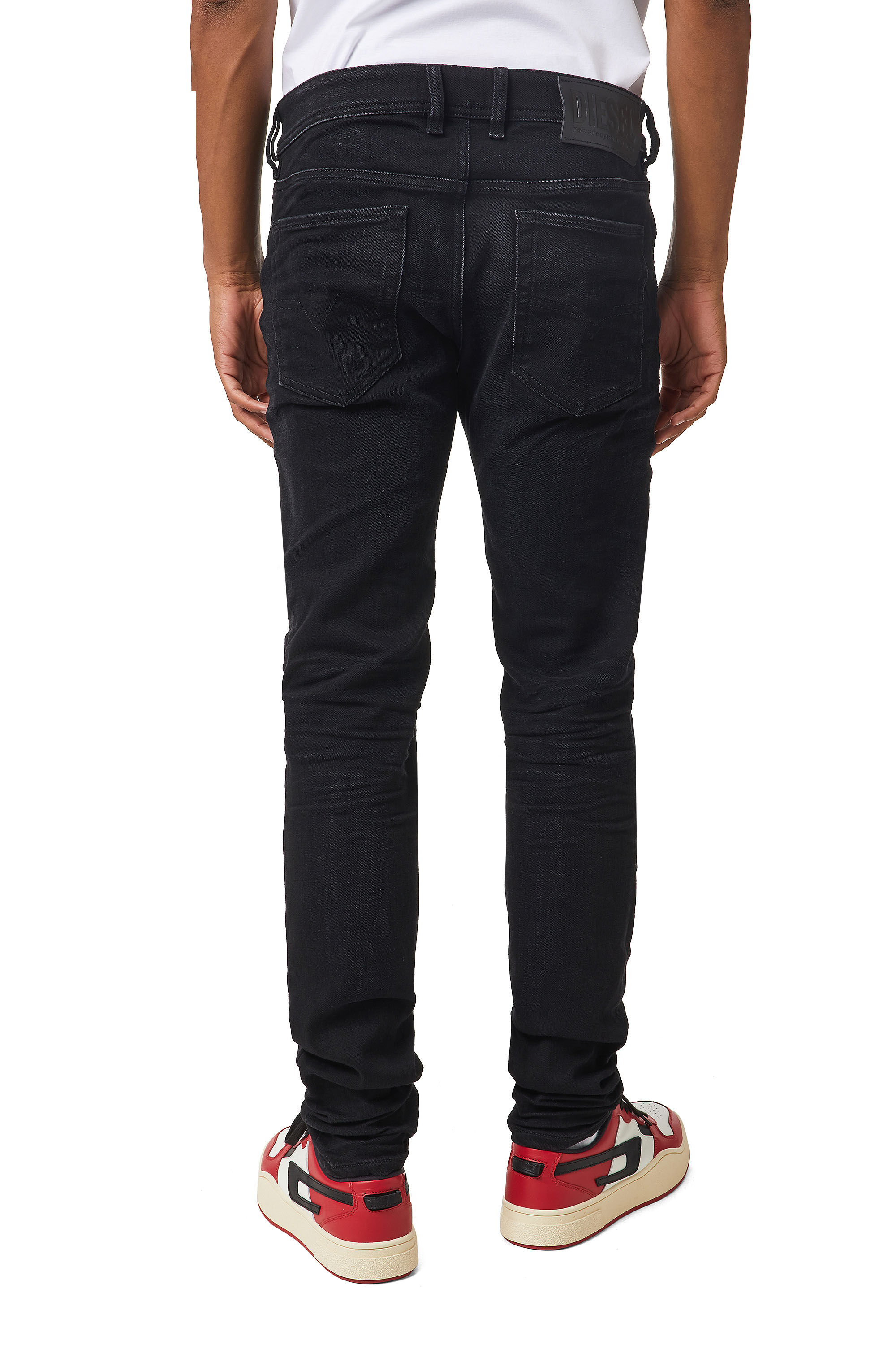 Diesel - Sleenker Skinny Jeans 09A75, Black/Dark grey - Image 4