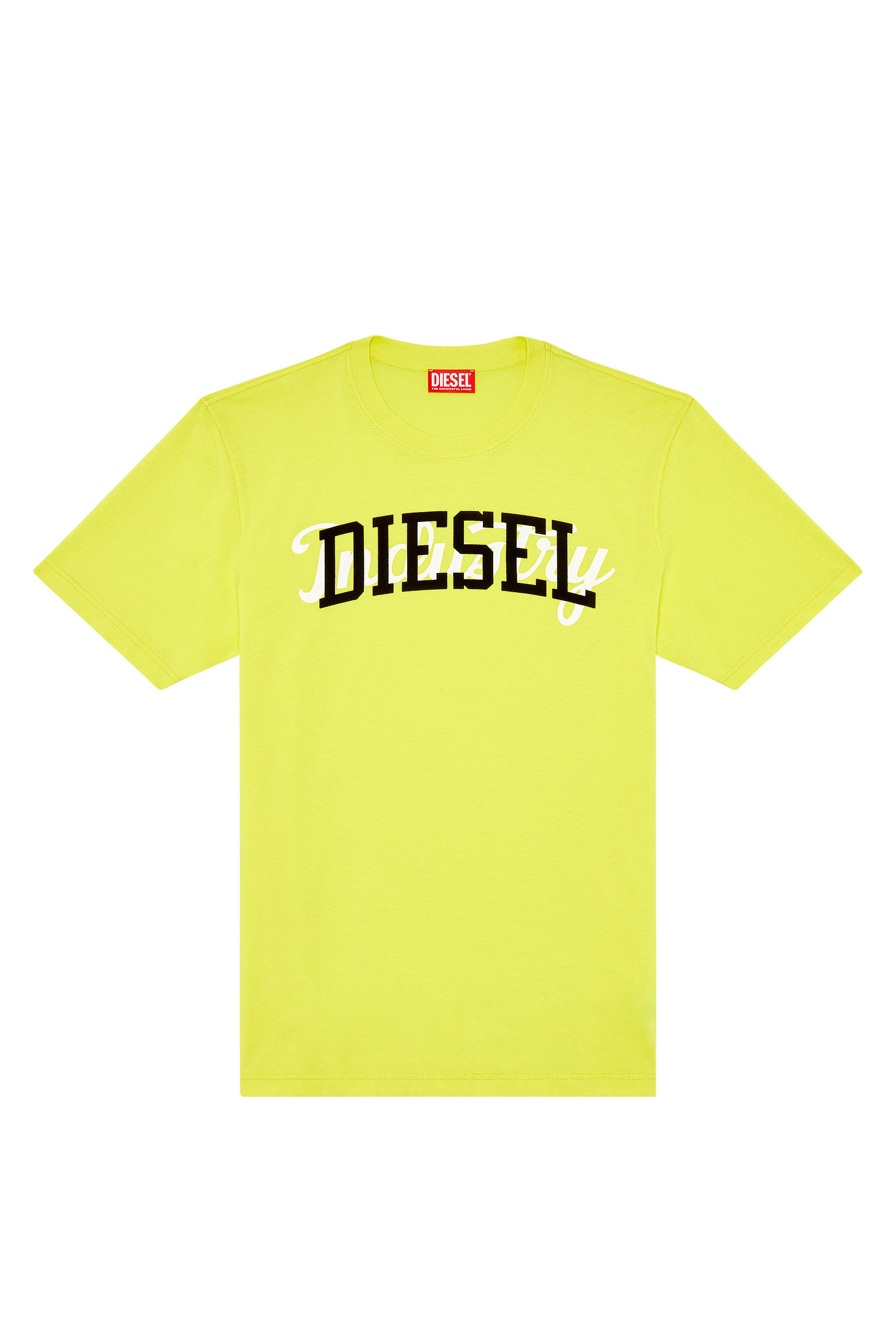 Men's T-shirt with contrasting Diesel prints | Yellow | Diesel