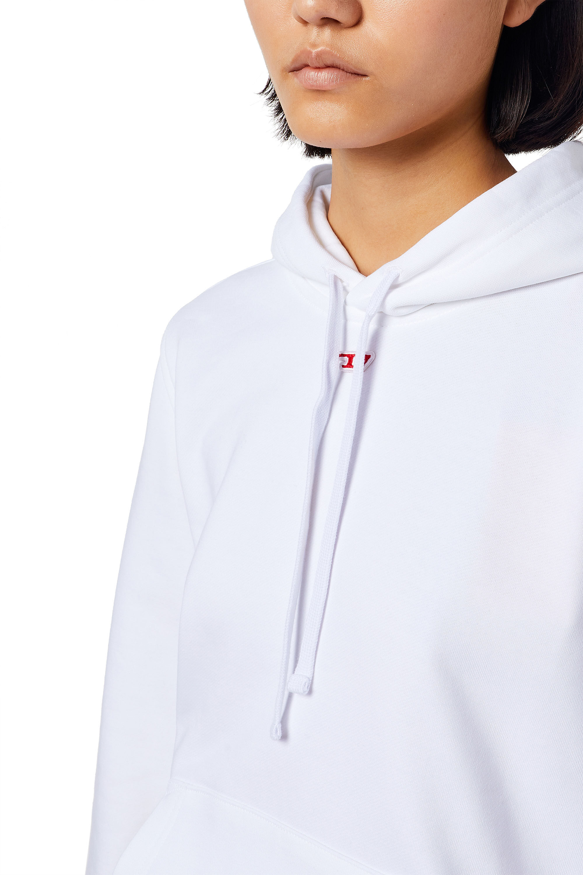 Diesel - S-GINN-HOOD-D, Woman's Hoodie with D logo in White - 5