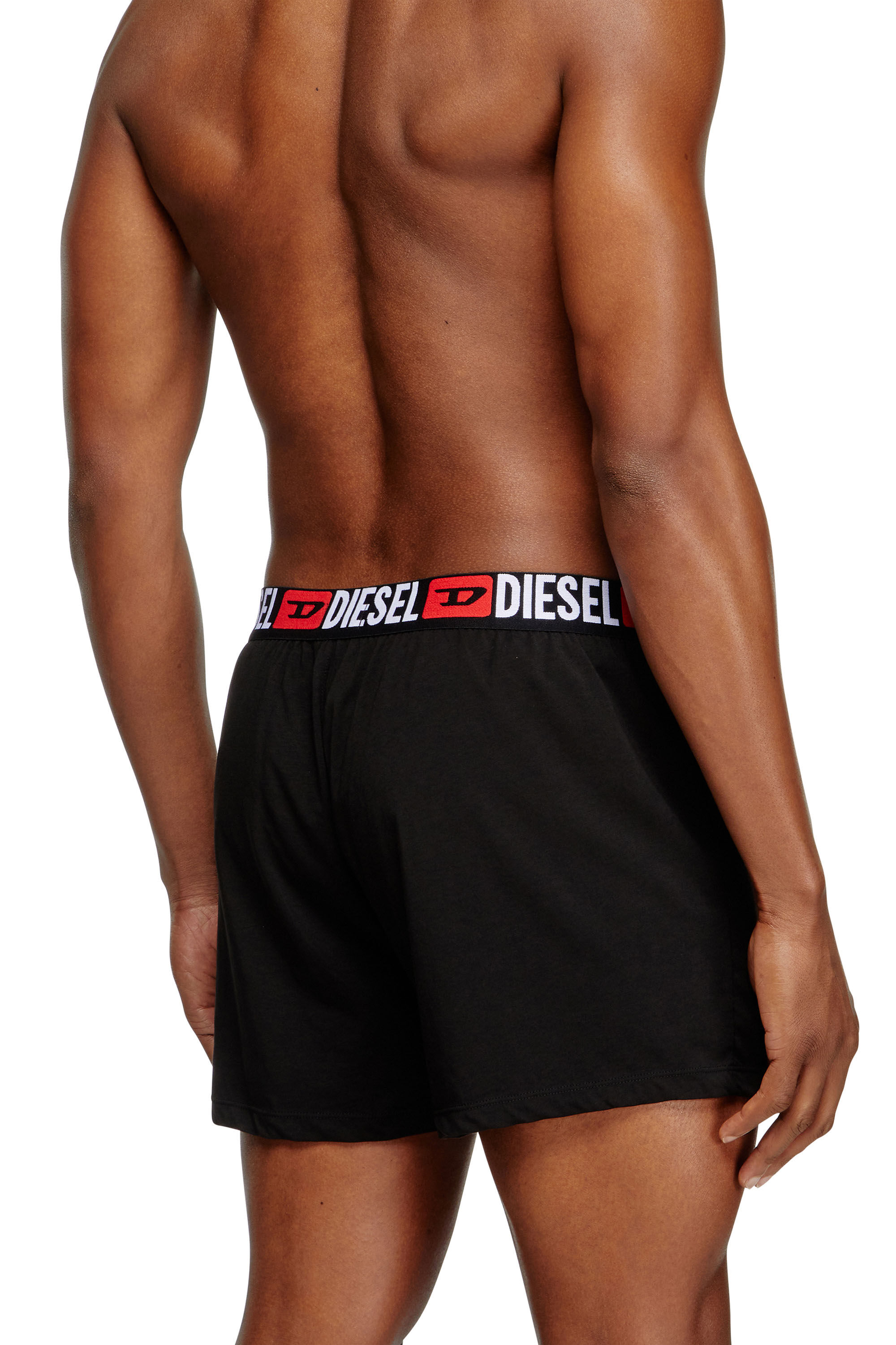 Diesel - STARKIE-D-CORE, Bóxers con cintura de logotipo all-over Hombre in Negro - 4