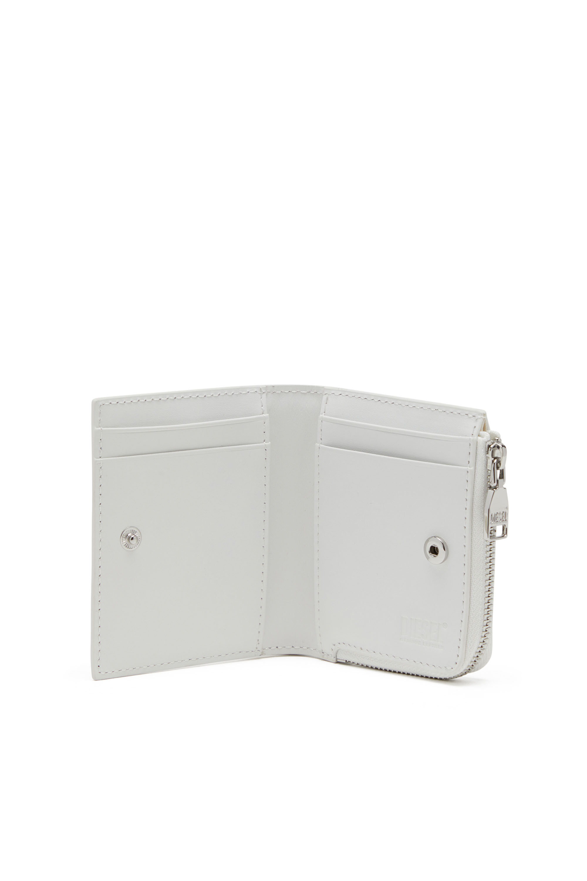 Women's Bi-fold card holder in nappa leather | White | Diesel