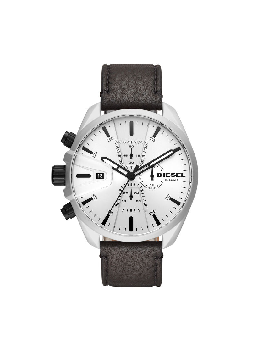 Dz4505 Man Ms9 Chronograph Black Leather Watch Diesel