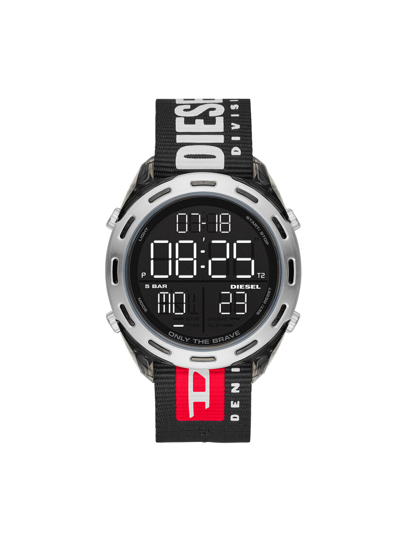 Dz1914 Man Crusher Digital Black Nylon Watch Diesel