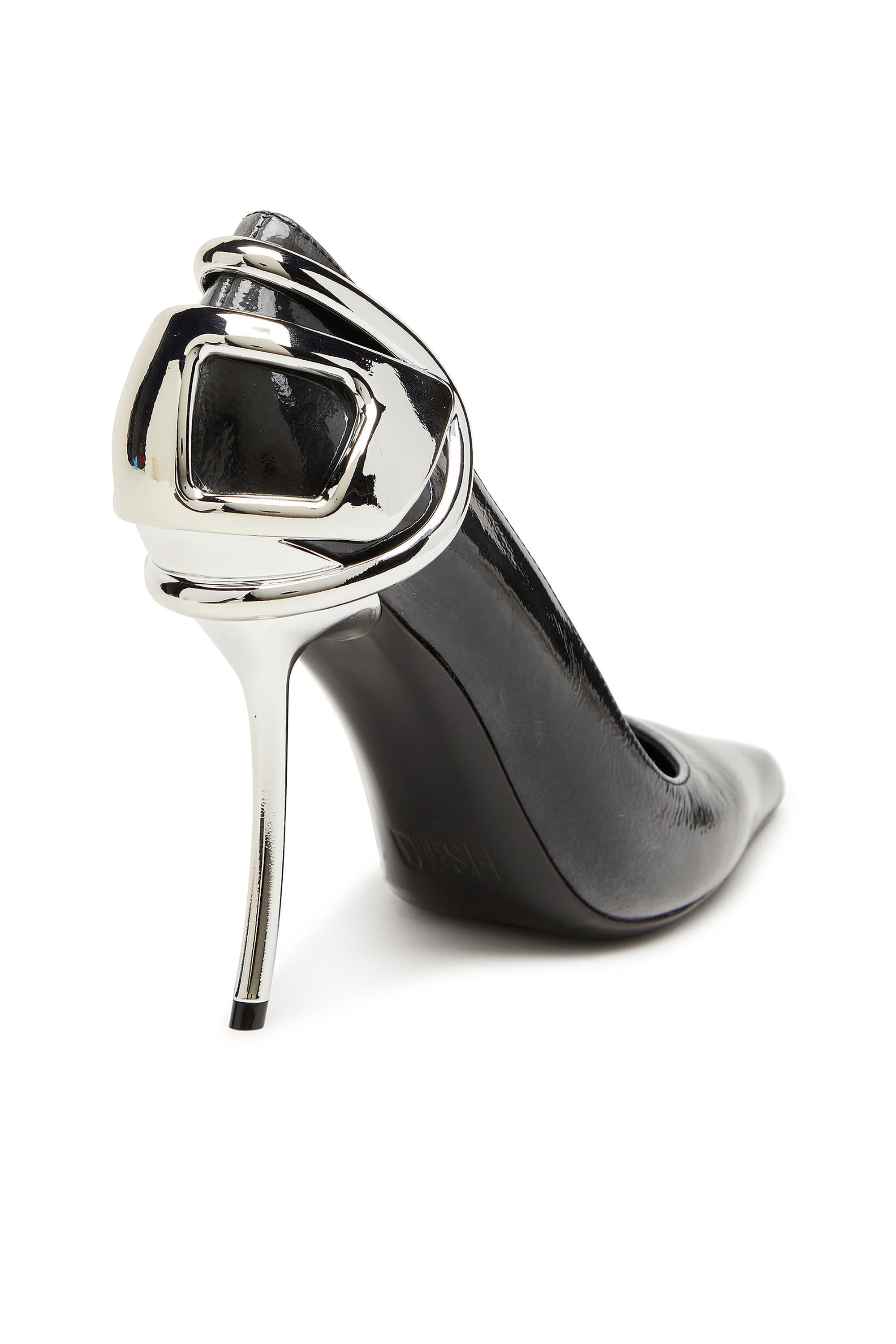 Diesel - D-TEN&HALF P, Woman's D-Ten&Half-Pumps in patent pull-up leather in Black - 5