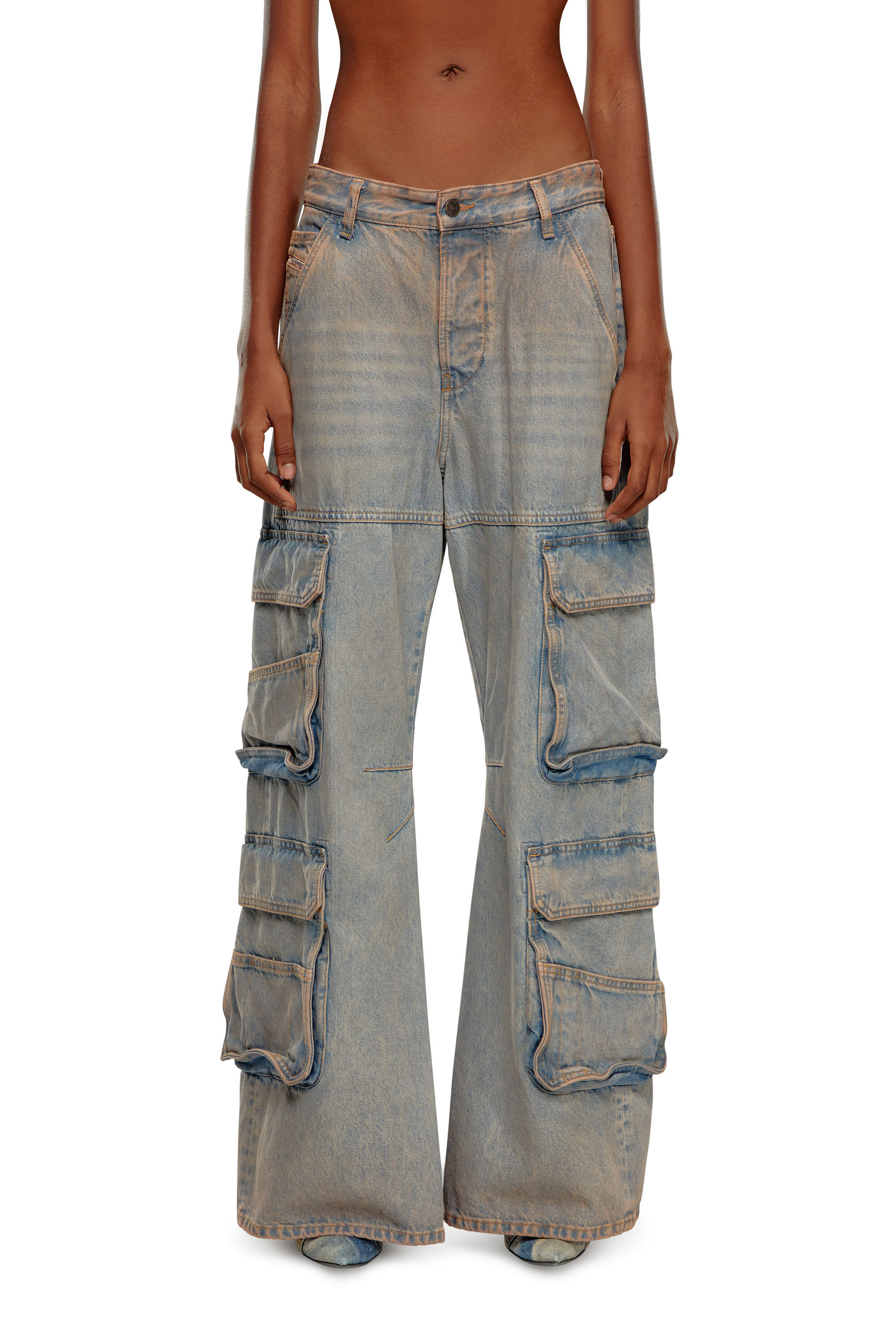 Women's Relaxed Wide Jeans | Light blue | Diesel 1996 D-Sire