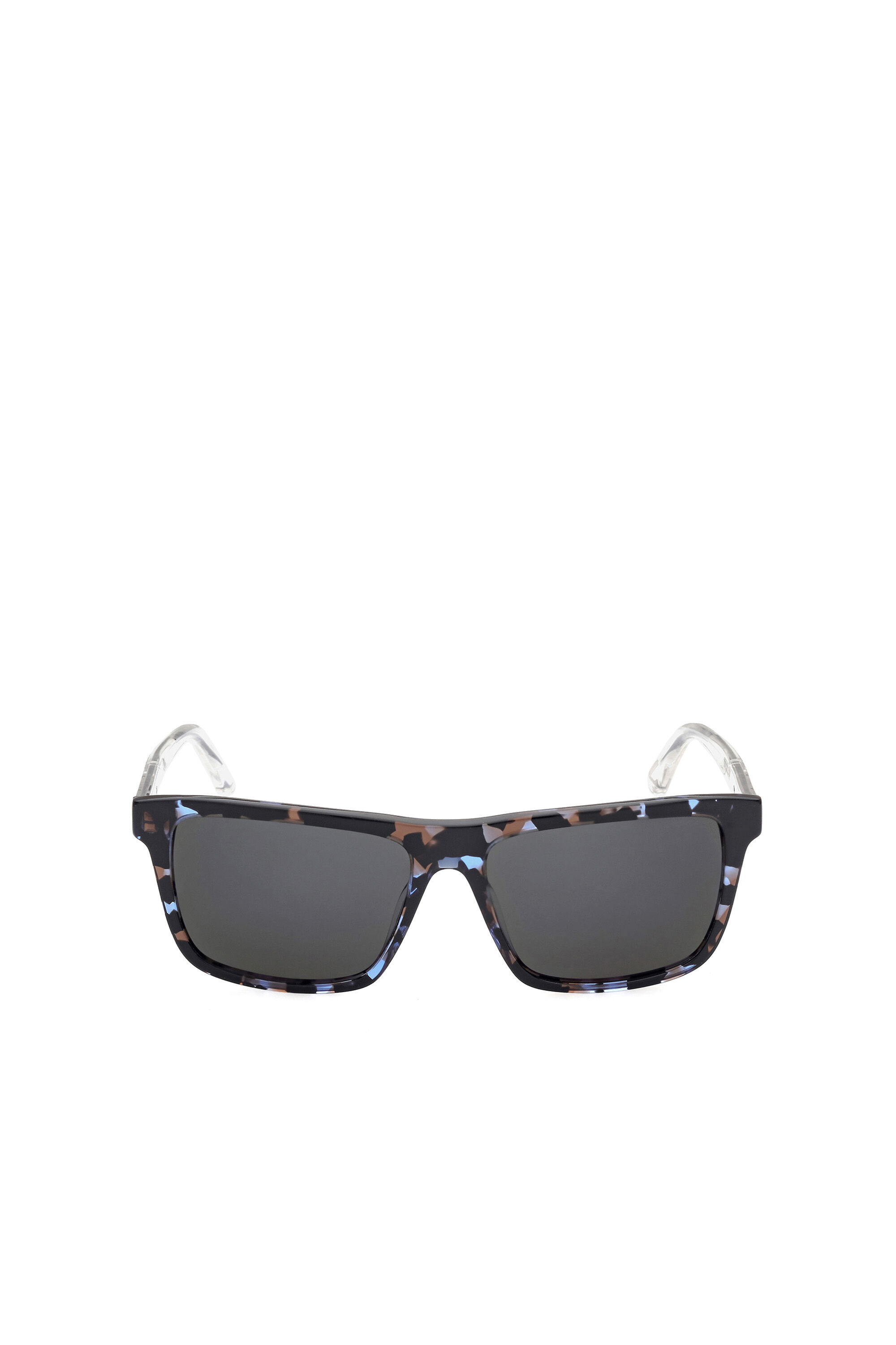 Diesel - DL0349, Man's Easy to wear sunglasses with crystal injected temples in Black/Blue - 1