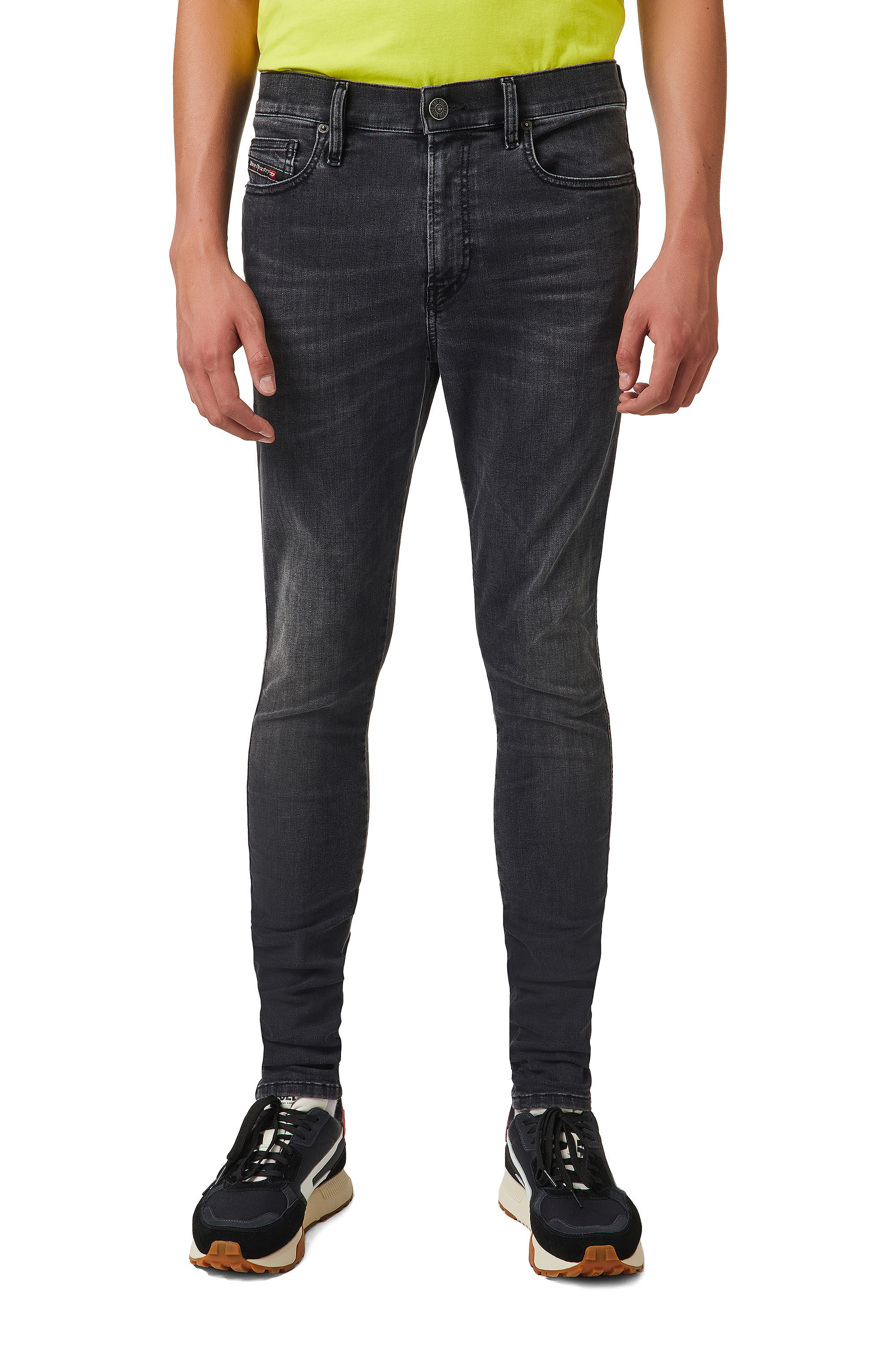 Diesel - D-Istort 069YC Skinny Jeans, Negro/Gris oscuro - Image 3
