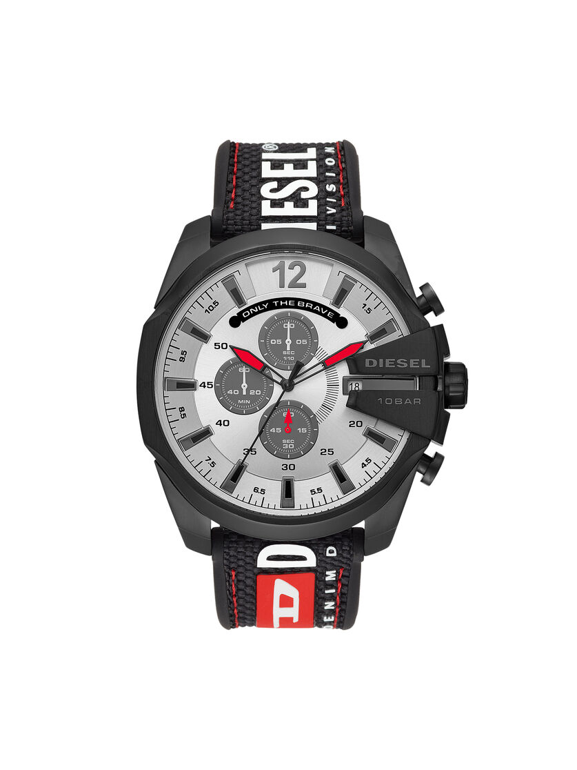Dz4512 Man Mega Chief Chronograph Black Nylon Watch Diesel