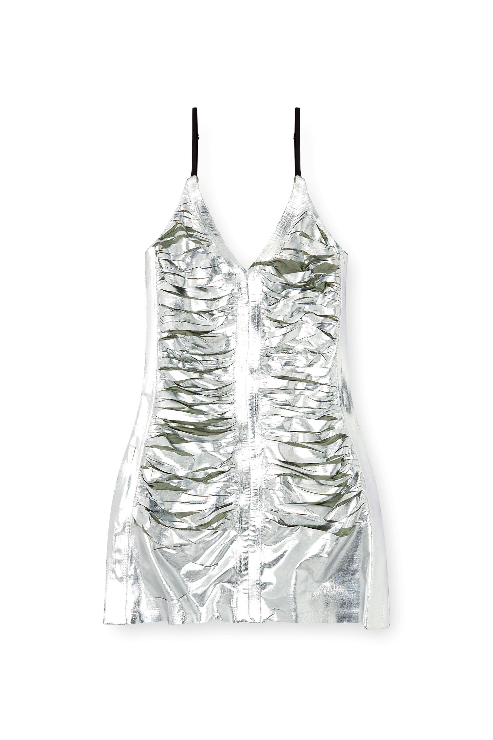 Women's Gathered mini dress | Silver | Diesel