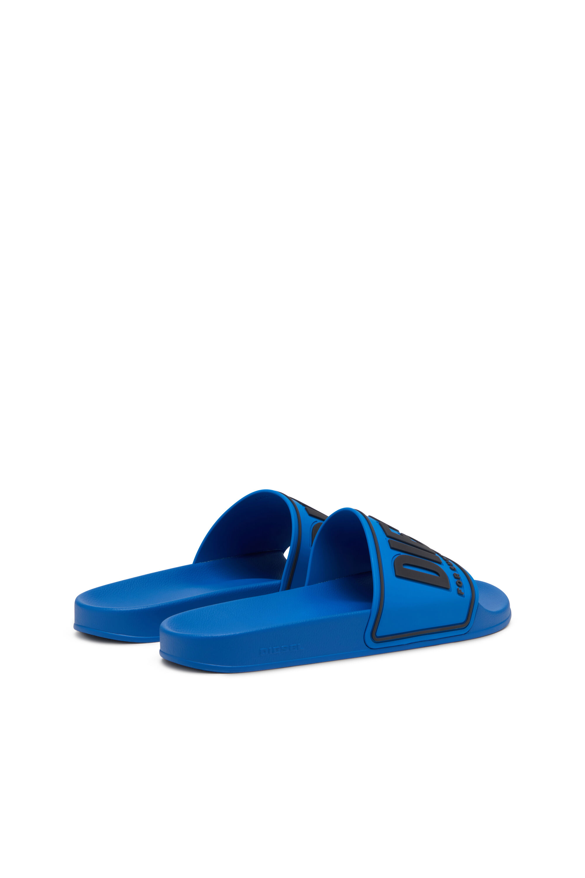 Women's Sa-Mayemi-Pool slides with velvety flocking | Black