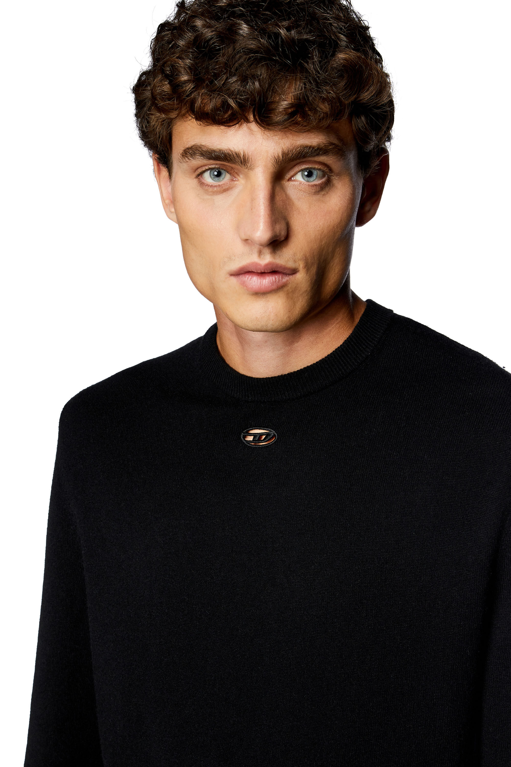 Men's Wool and cashmere jumper | Black | Diesel Men's Wool and cashmere jumper | Black | Diesel