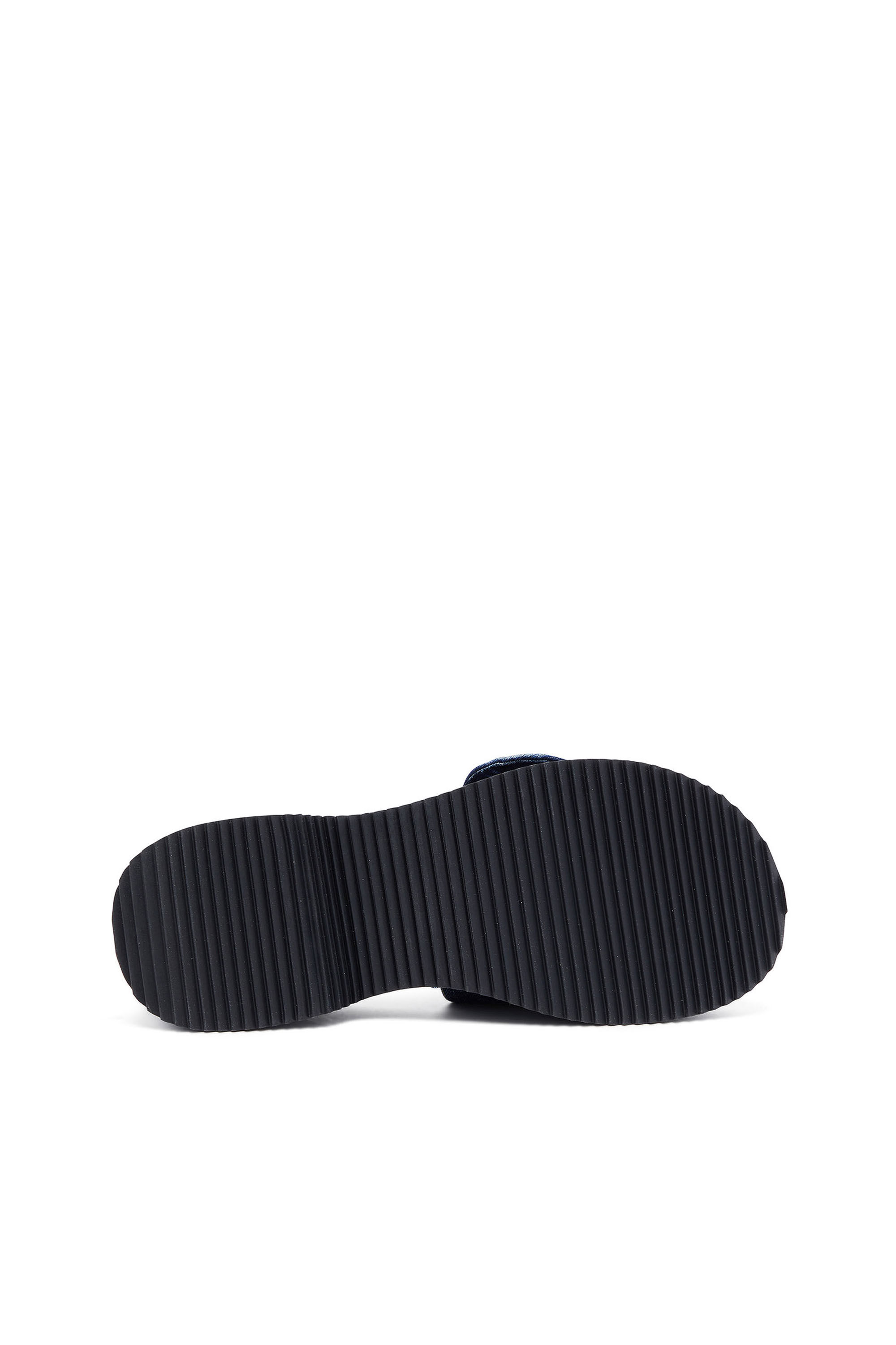★DIESEL★ SA Oval D PF W Sandal Blue Y03284P0585H5414 Women's Sa-Oval D-Denim slide sandals with Oval D strap