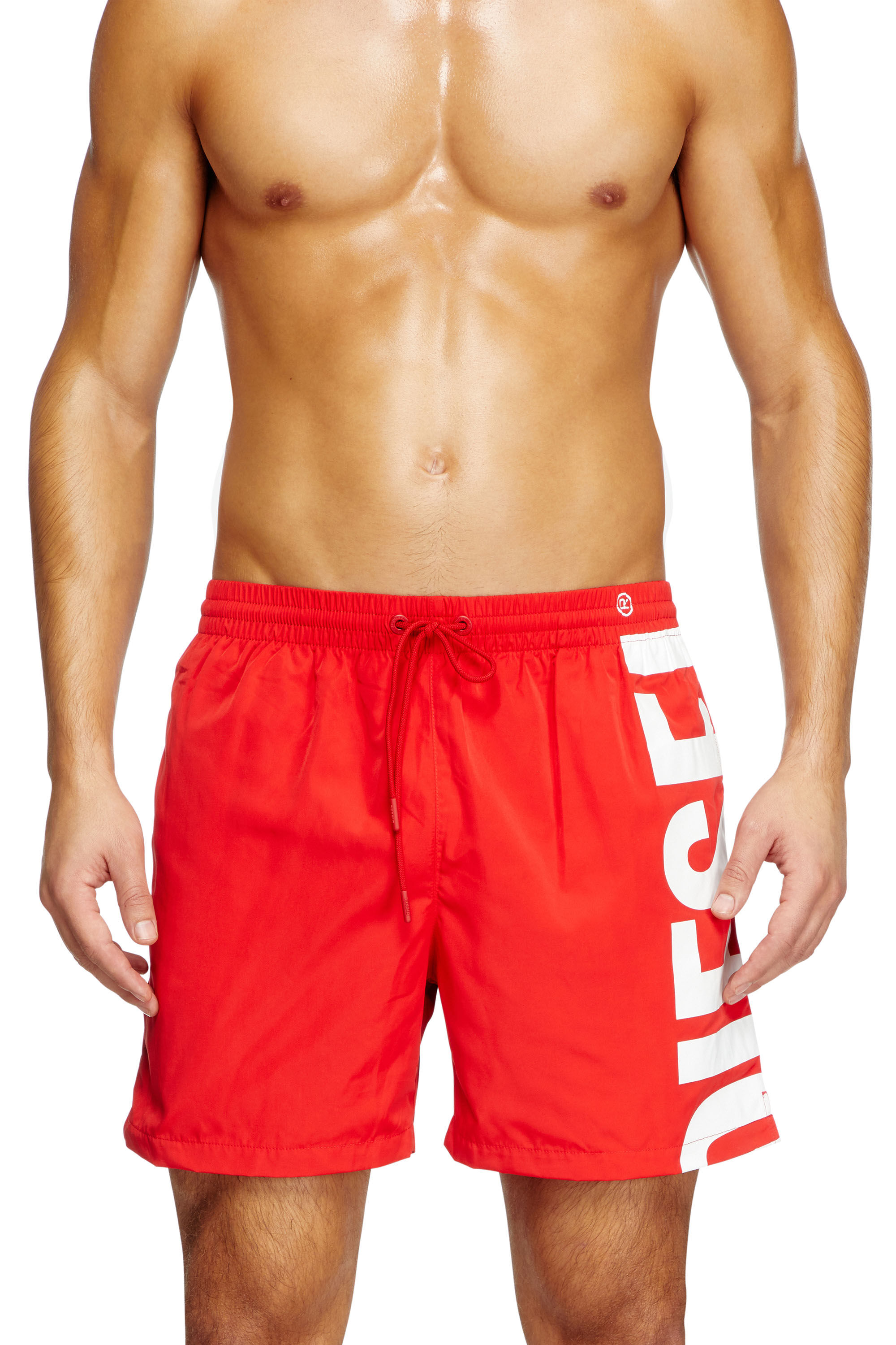 Men s Mid length swim shorts with maxi logo Multicolor Diesel