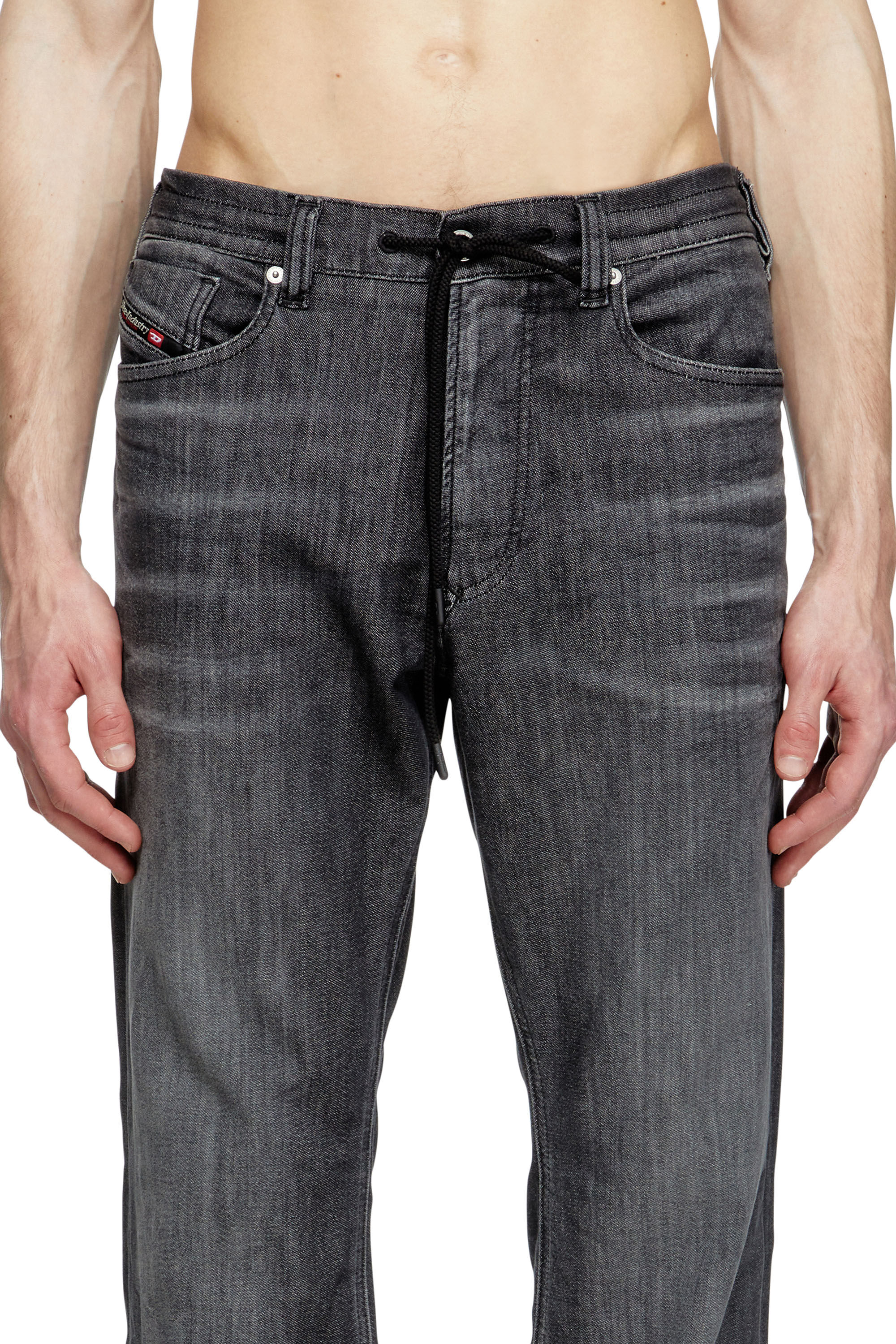 Diesel - Man's Relaxed 2080 D-Reel Joggjeans® 09M66, Black/Dark grey - 5