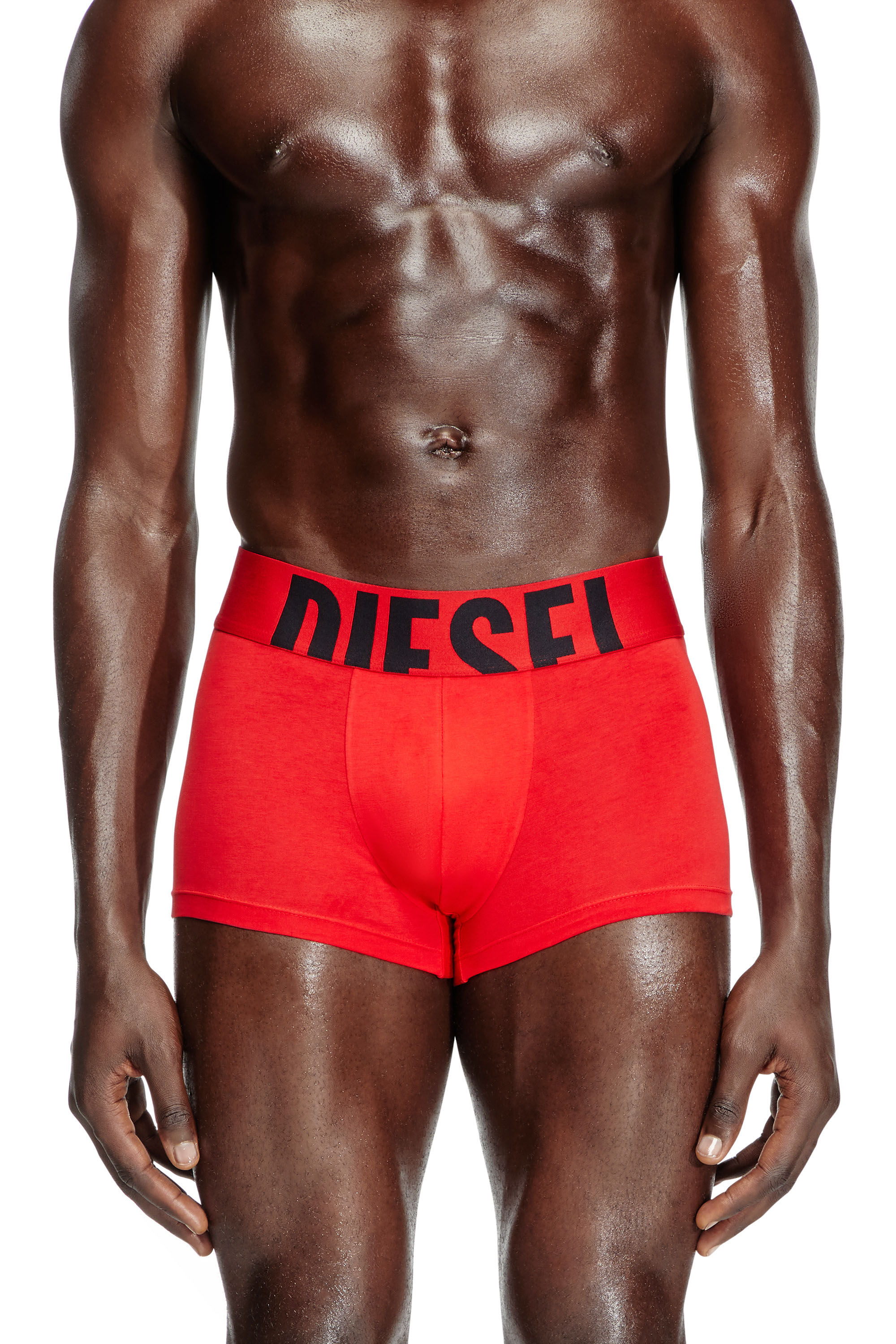 Diesel - UMBX-DAMIENTHREEPACK-5.5EL, Man's Three-pack boxer briefs in stretch cotton in Red/Black - 1