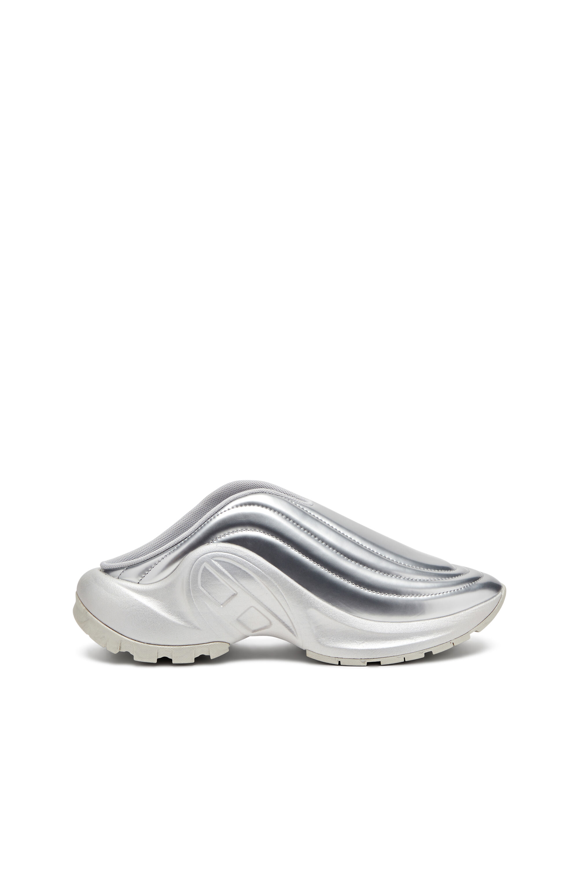 人気提案 S-D-Runner-Metallic Women's mules Diesel | Silver | 靴