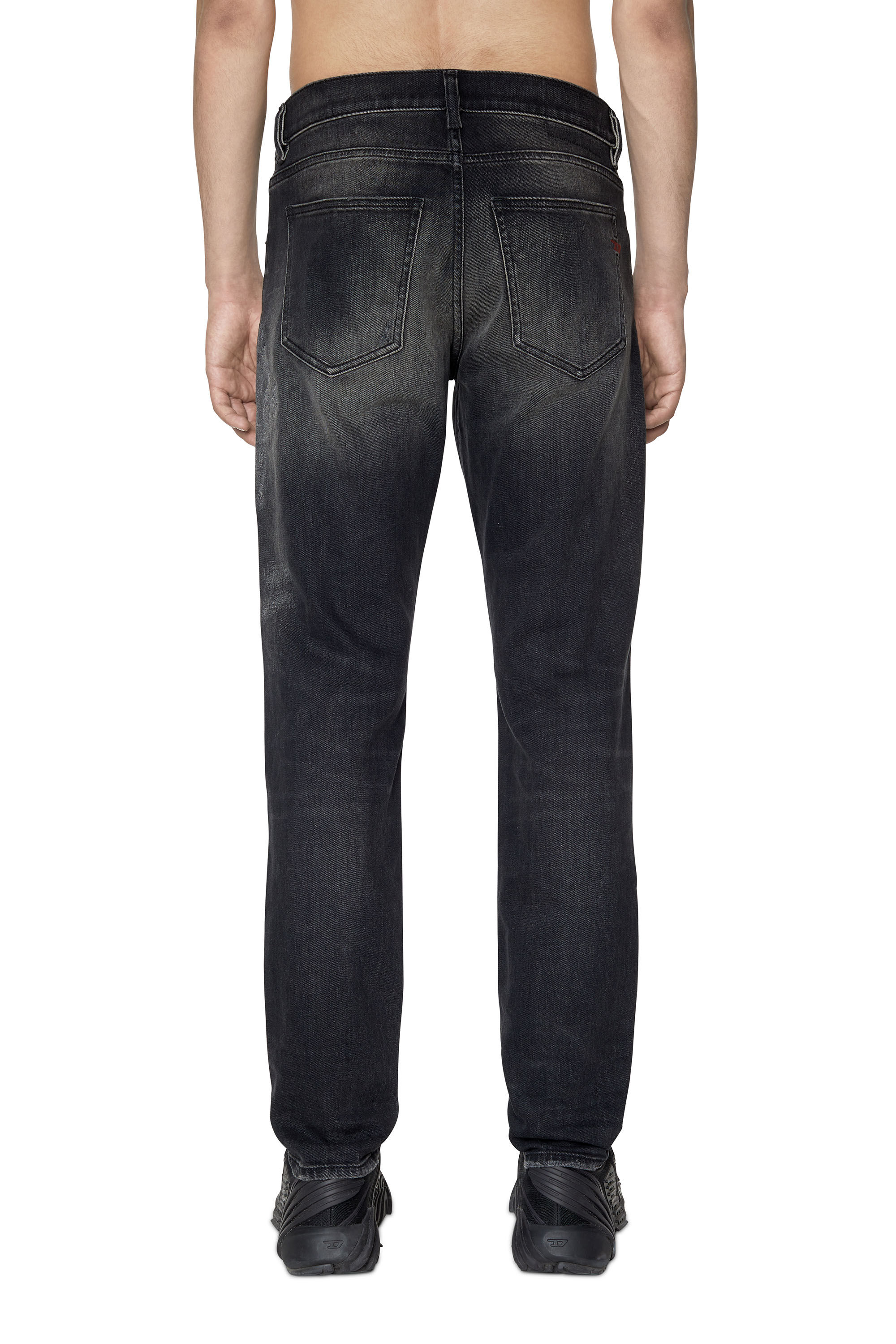 2019 D STRUKT Man Slim Black Dark grey Jeans Diesel