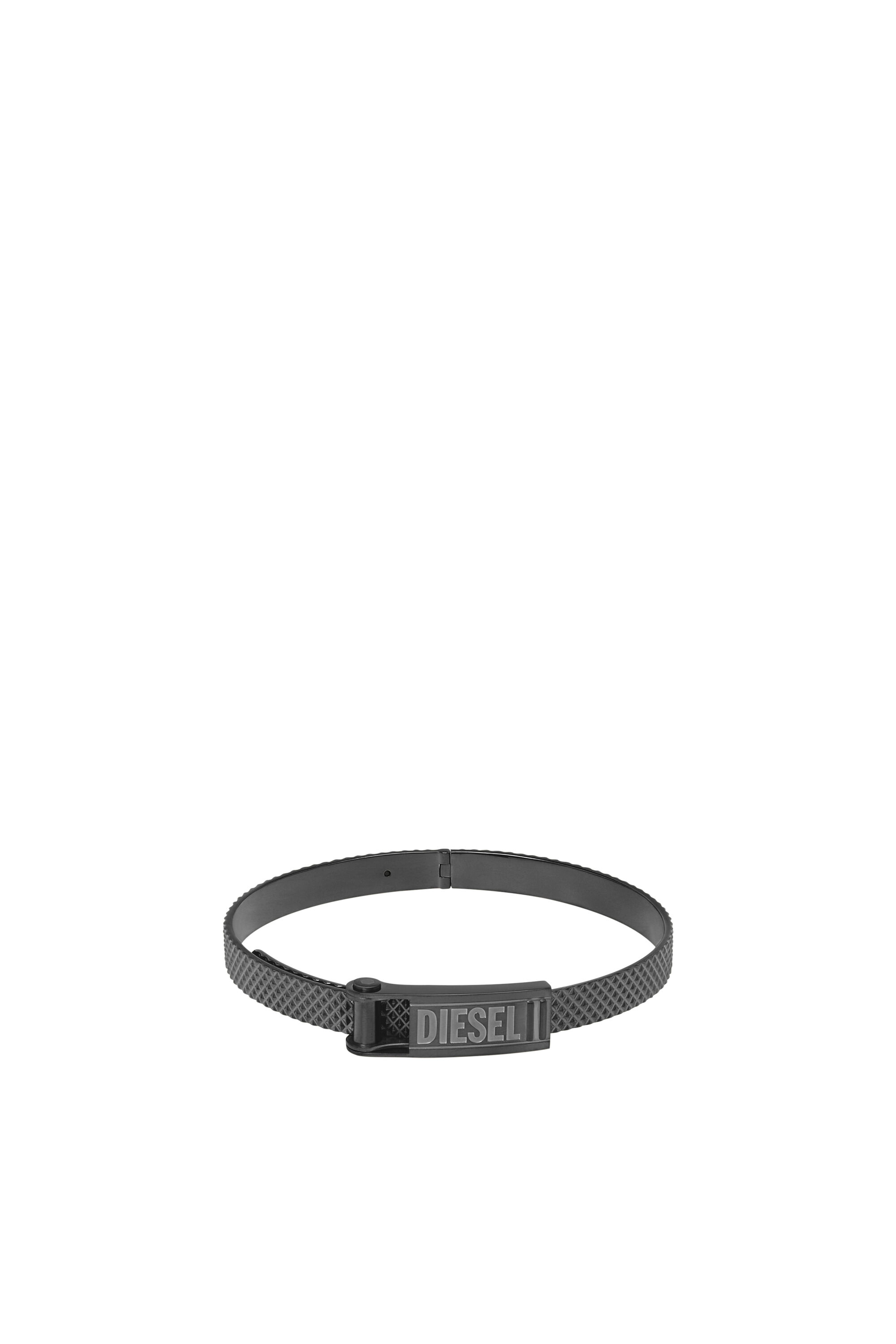 Diesel - DX1358, Pulsera apilable de acero inoxidable gris plomo Unisex in Gris - 1