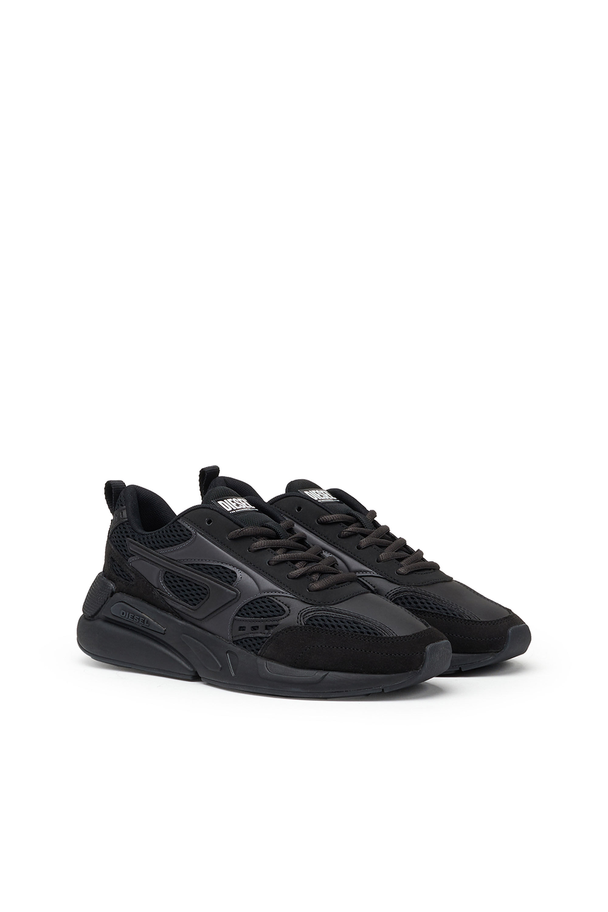 S-SERENDIPITY SPORT - Sneakers in mesh and suede | Black | Diesel