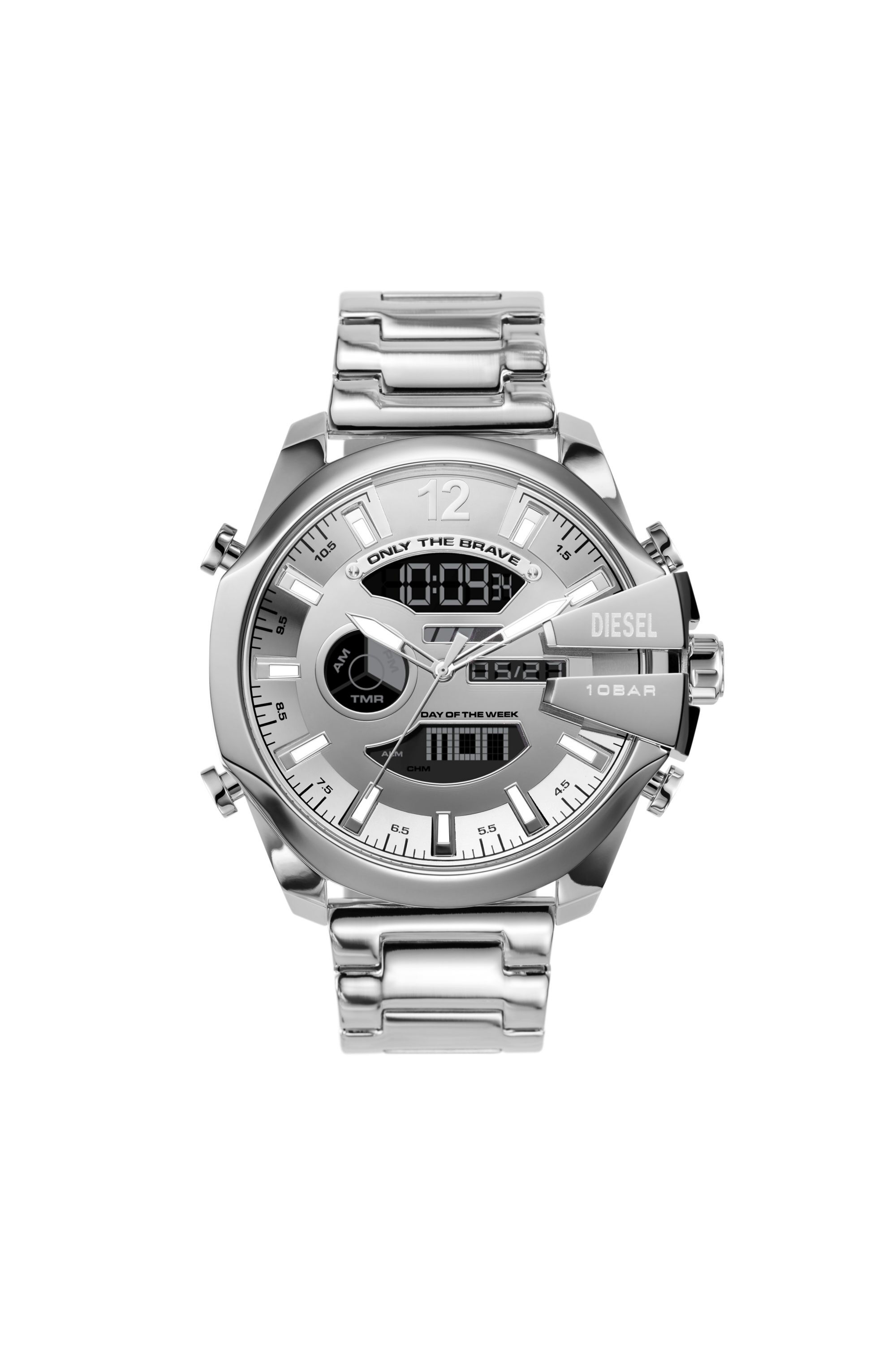 口コミ・レビューで人気商品を探そう stainless ana-digi Chief Mega Men's steel Silver | watch 時計