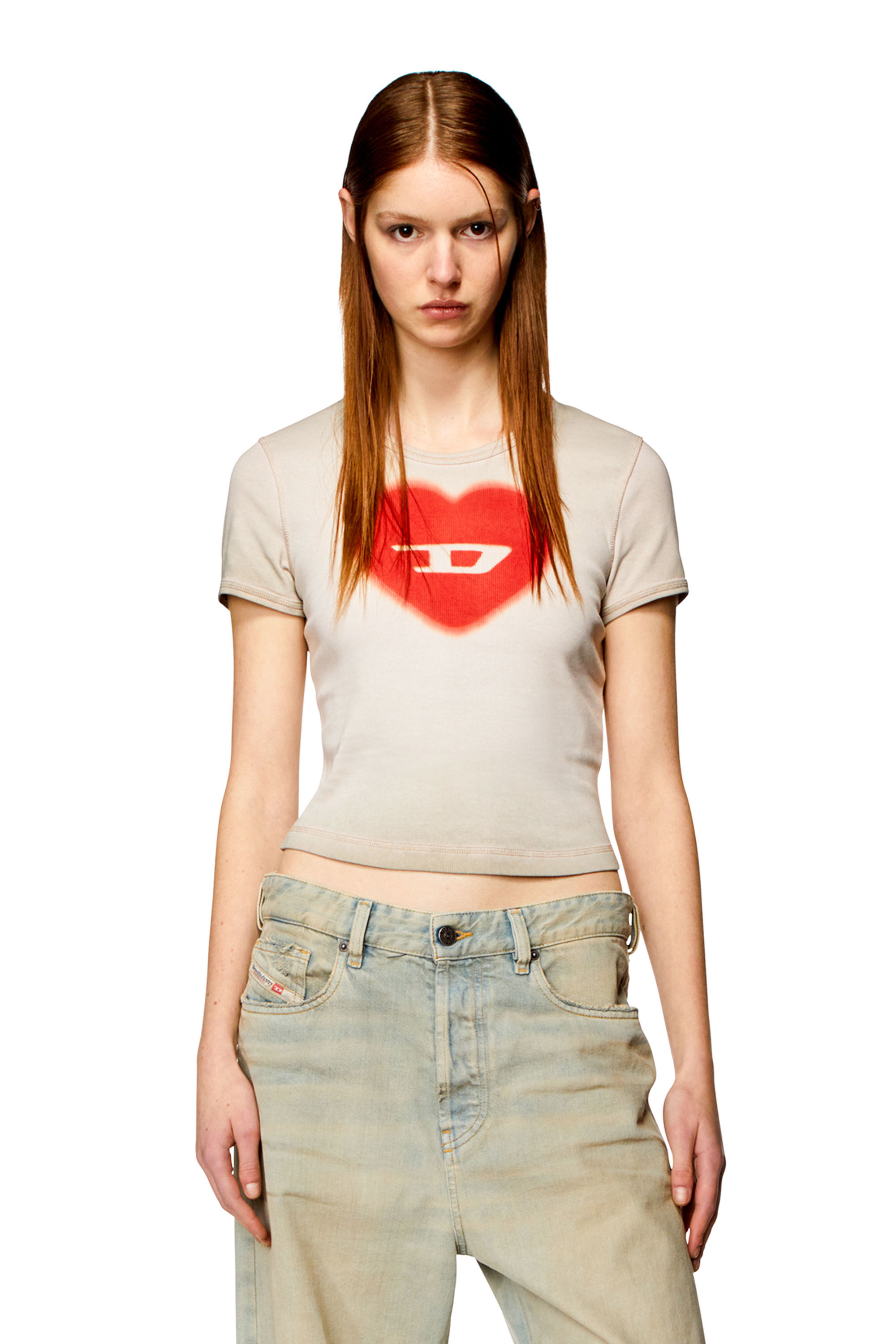 Diesel T-Ele ハートロゴ babyT Tシャツ Sサイズ