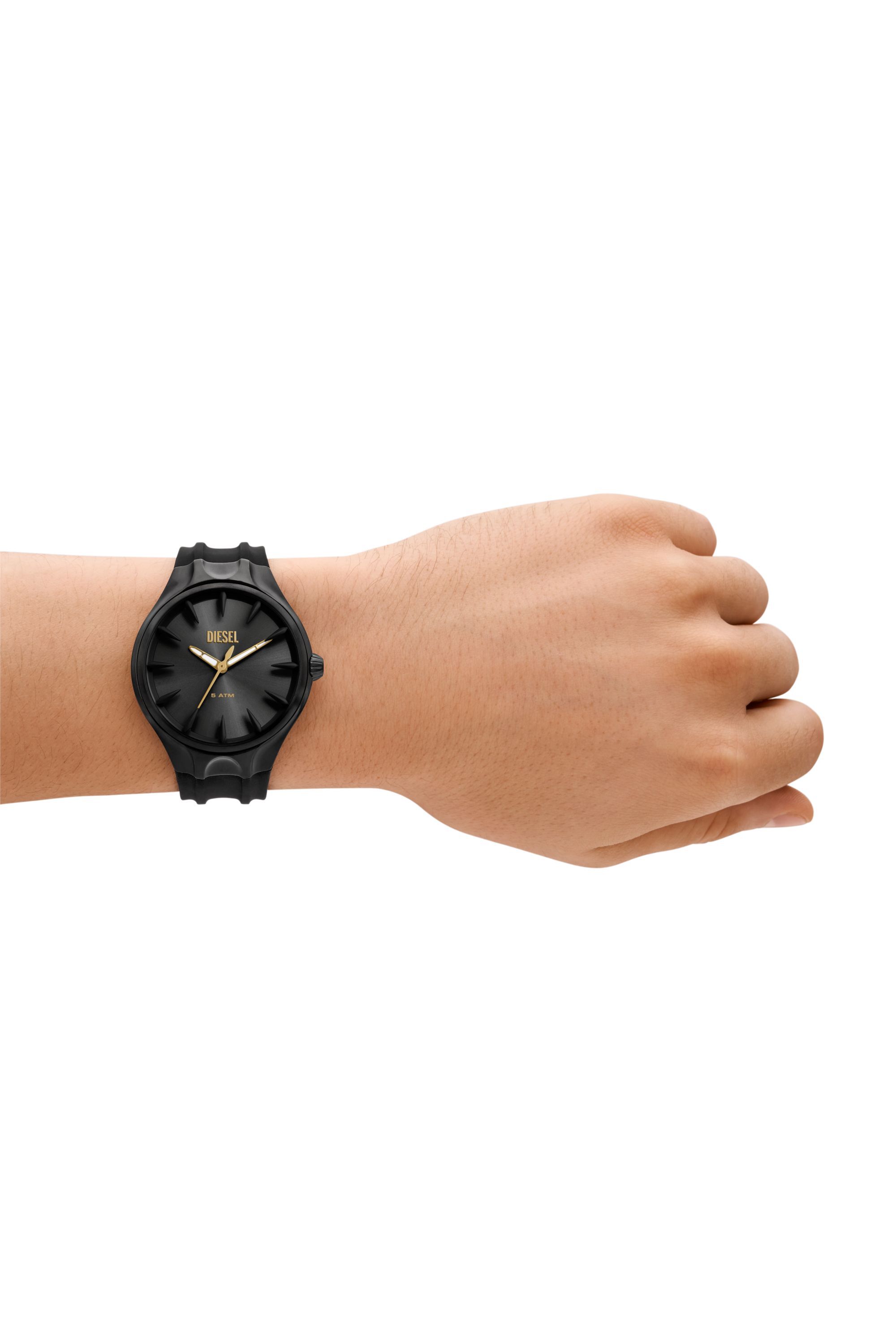 Reloj Streamline de silicona Hombre Negro Diesel