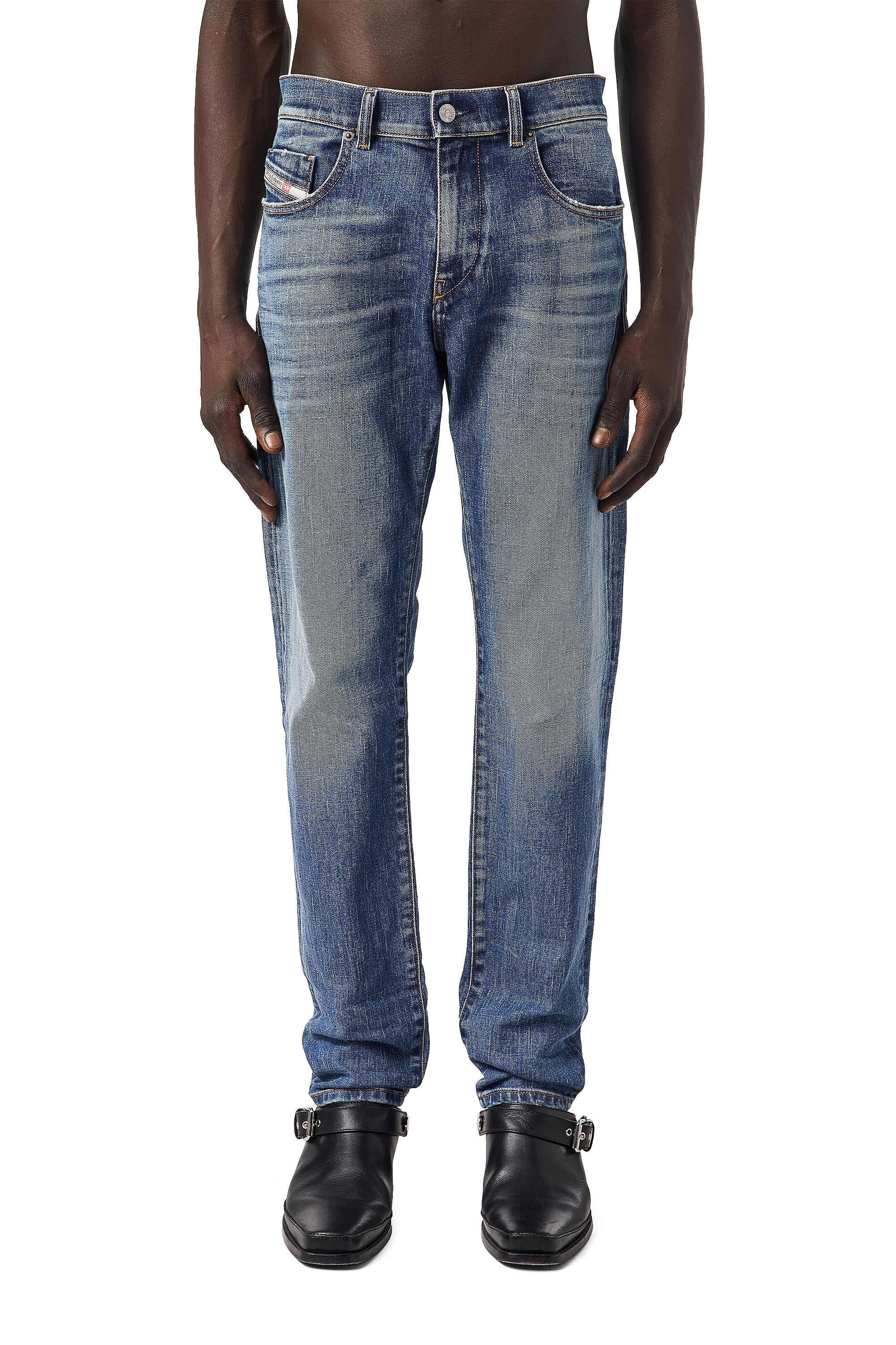 Diesel - 2019 D-STRUKT 09C61 Slim Jeans, Azul medio - Image 3