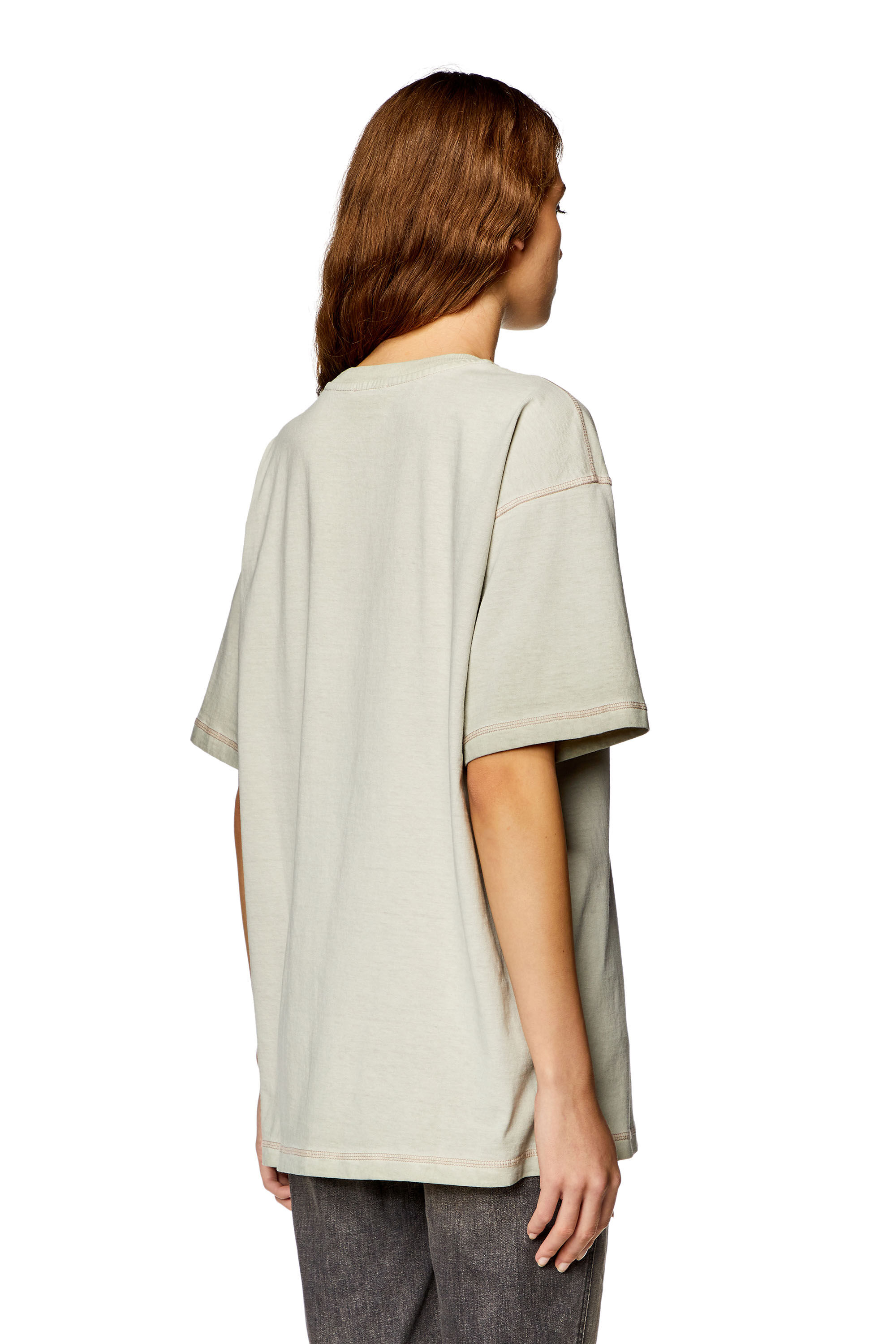 Women's T-shirt with heart print | Beige | Diesel