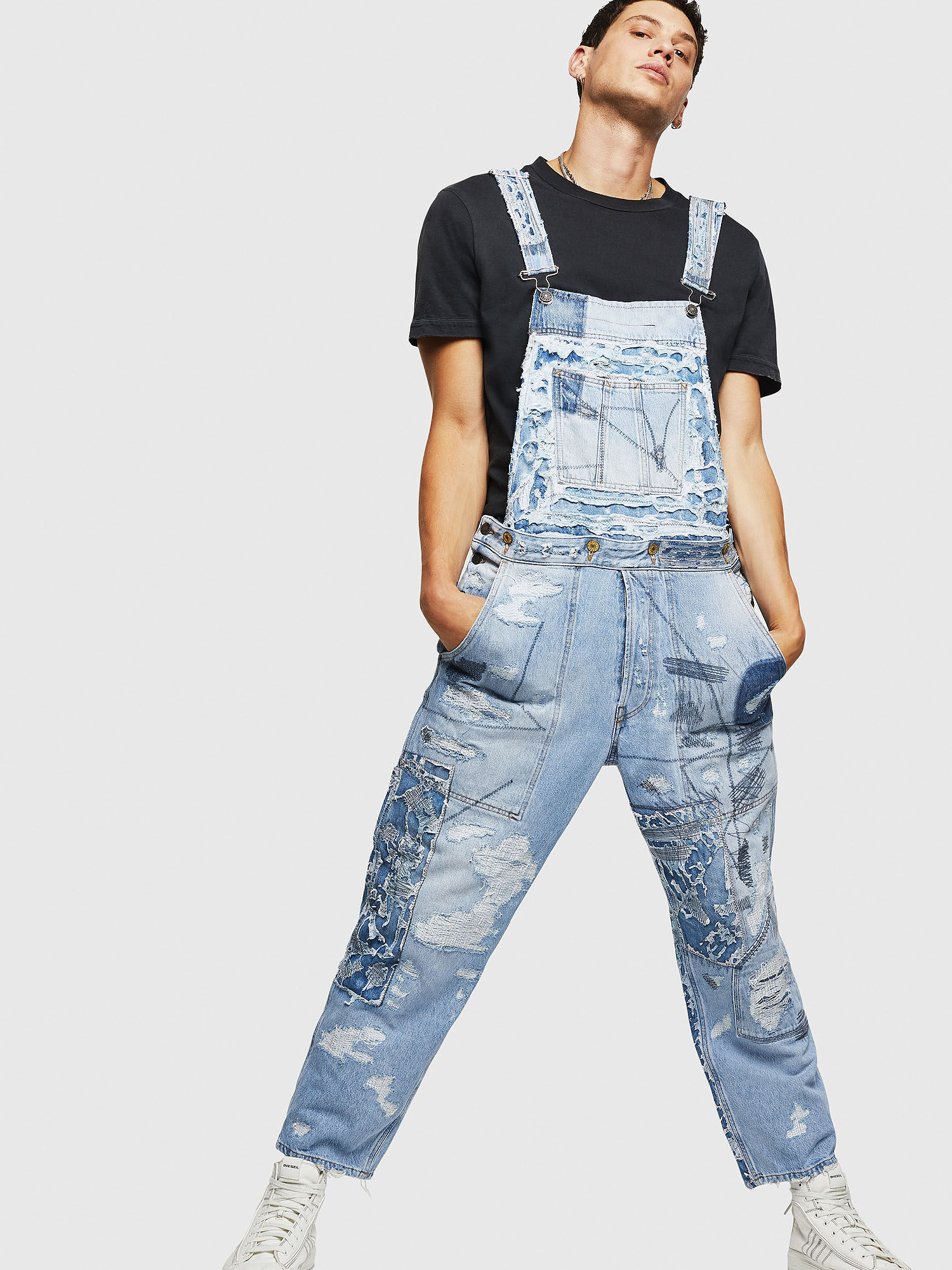 blue mens dungarees