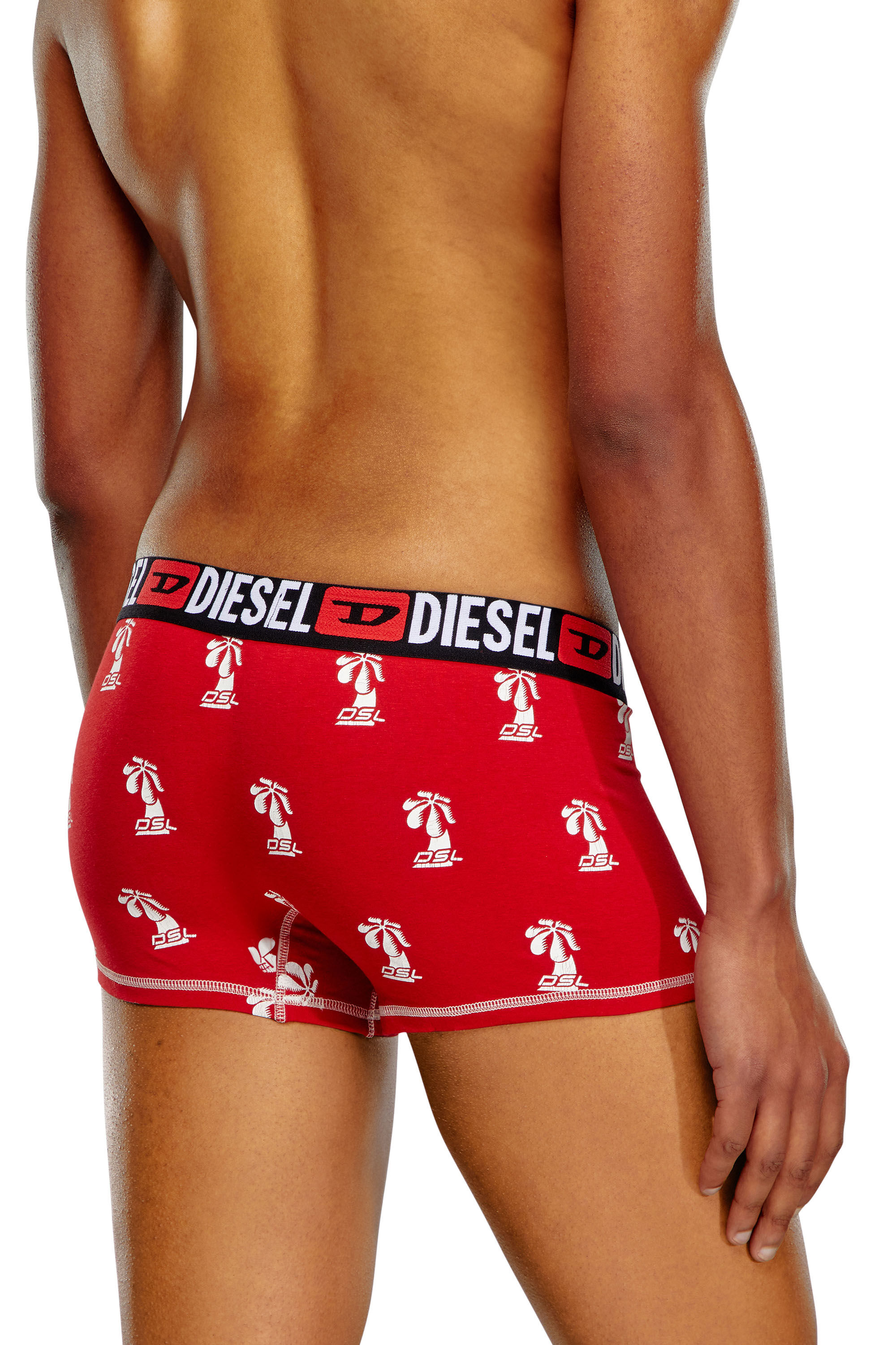 Diesel - UMBX-DAMIEN, Man's Printed boxer briefs in Red - 3