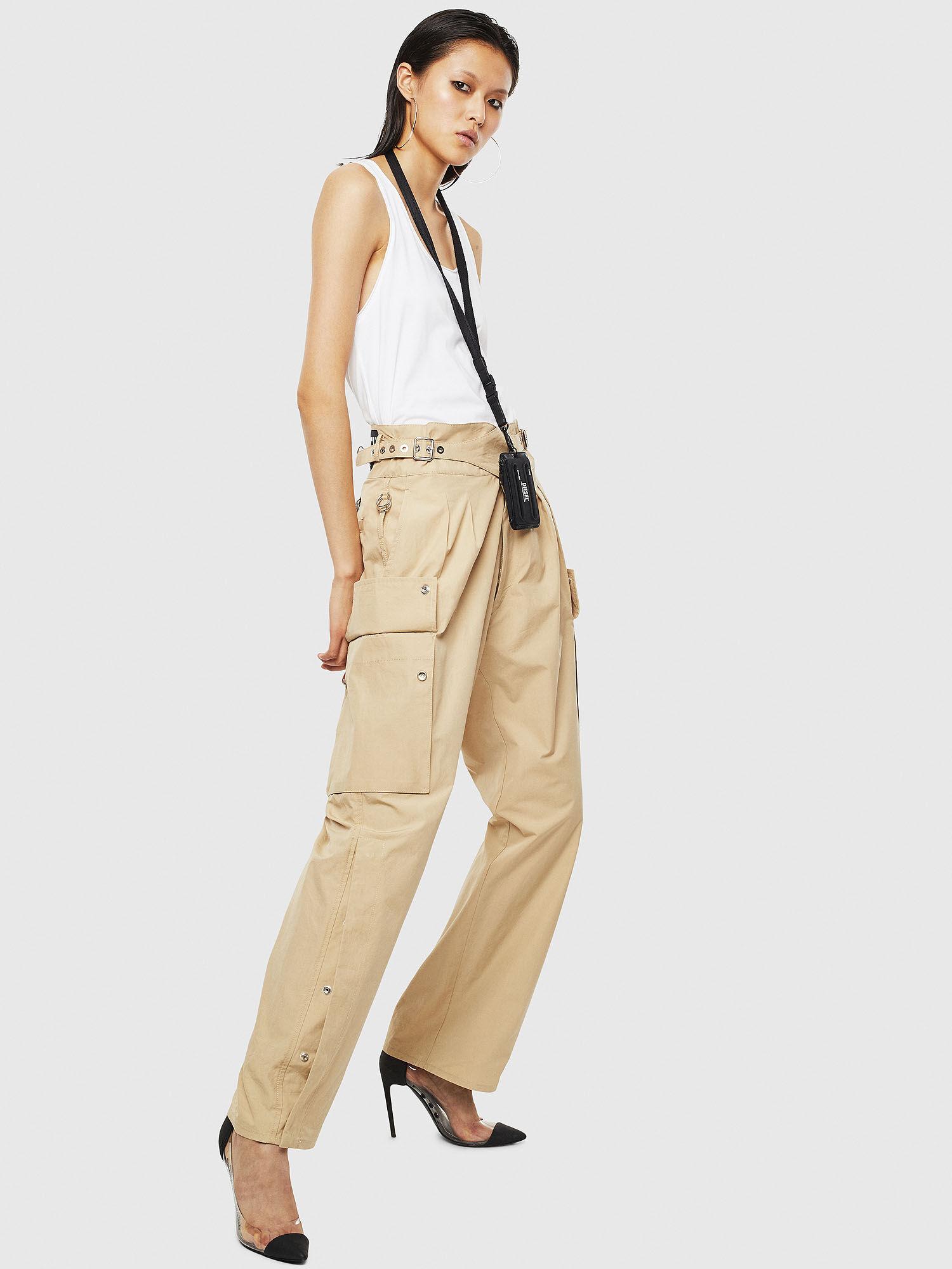 High Waisted Cargo Pants With Belt  Shop Old 4Th Of July at Papaya Clothing