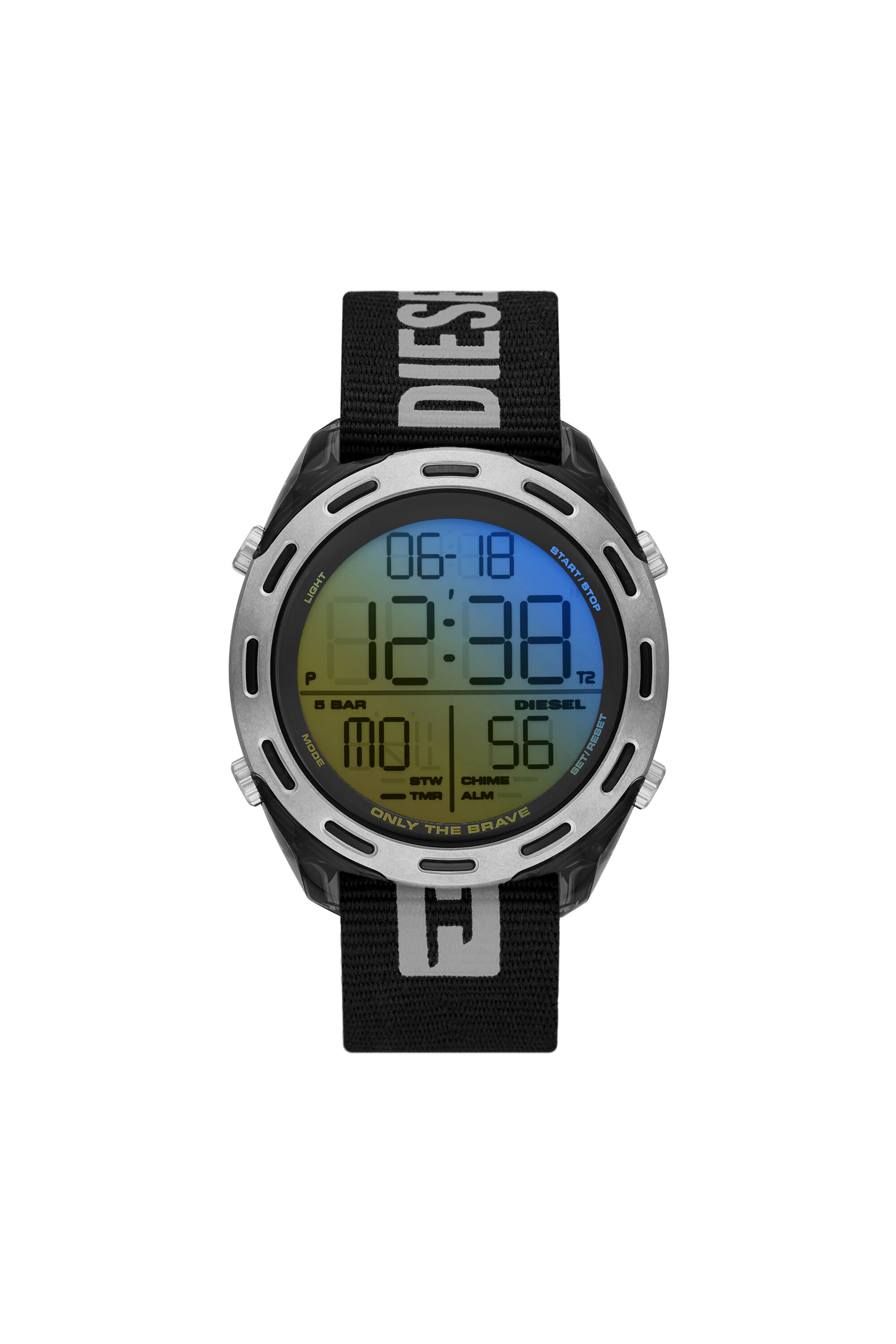 DZ1984 Man: Crusher digital black fabric watch | Diesel