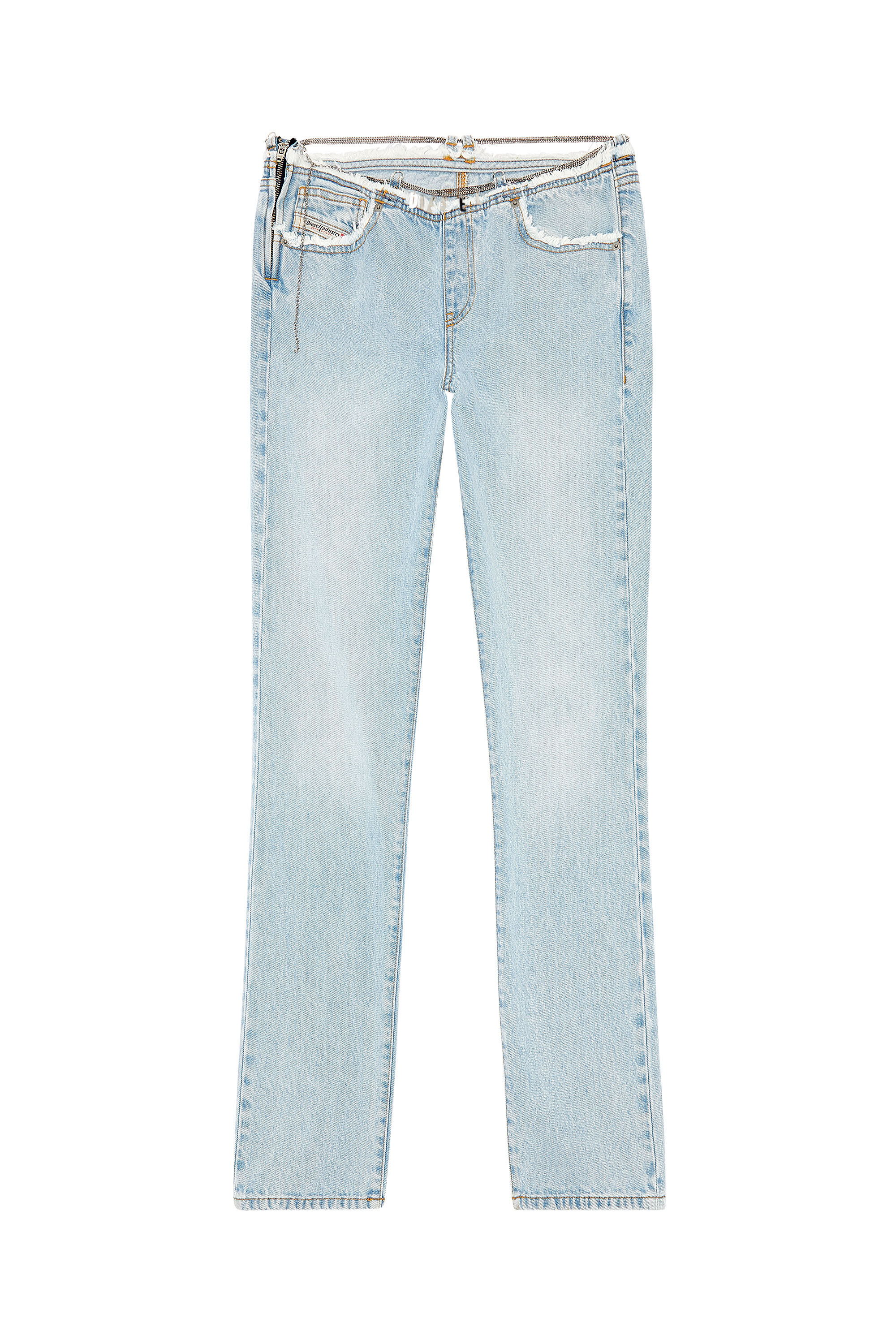 Diesel - Woman Straight Jeans 2002 0NLAA, Light Blue - Image 2