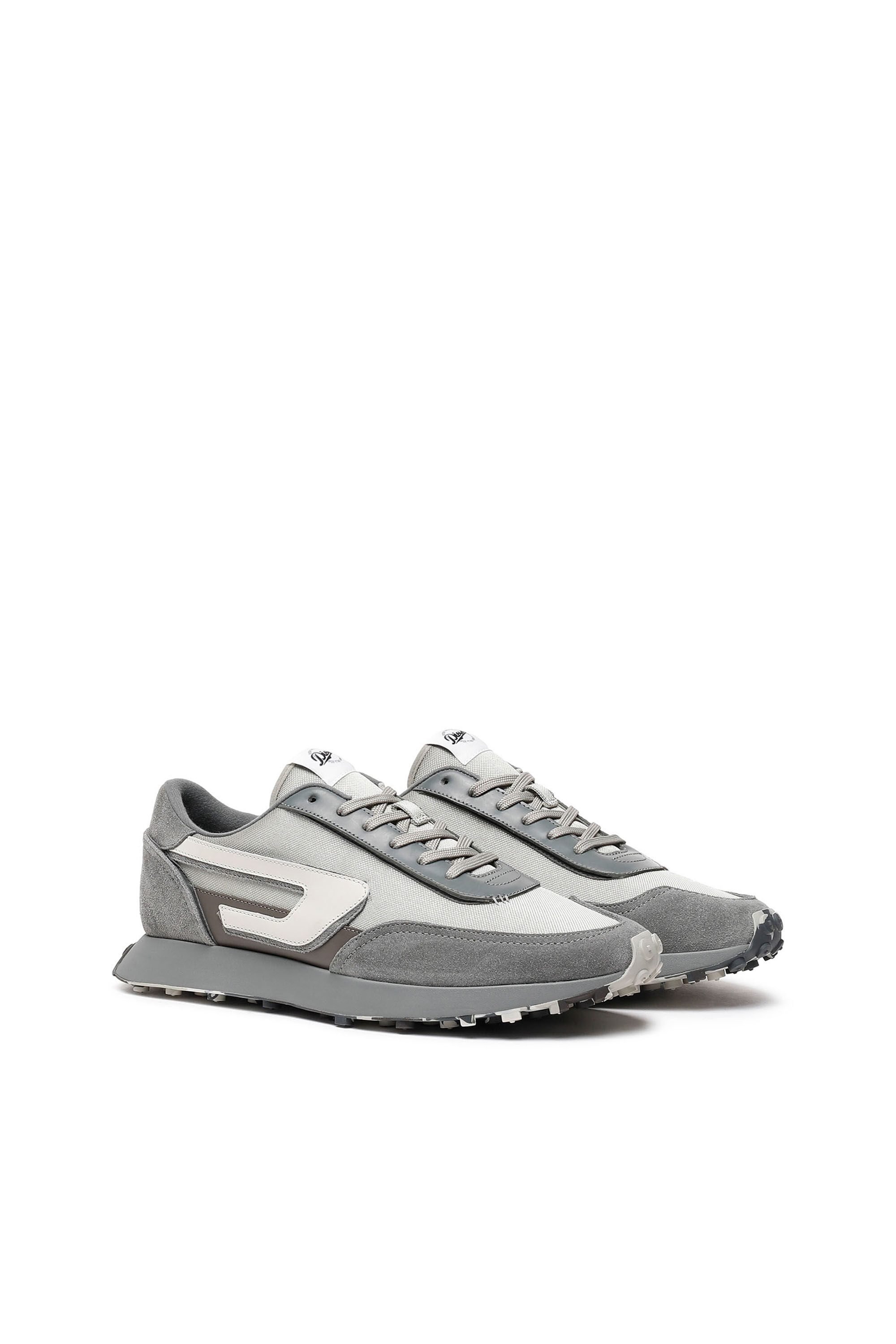 S-RACER LC Man: Mesh and suede sneakers with camo sole | Diesel