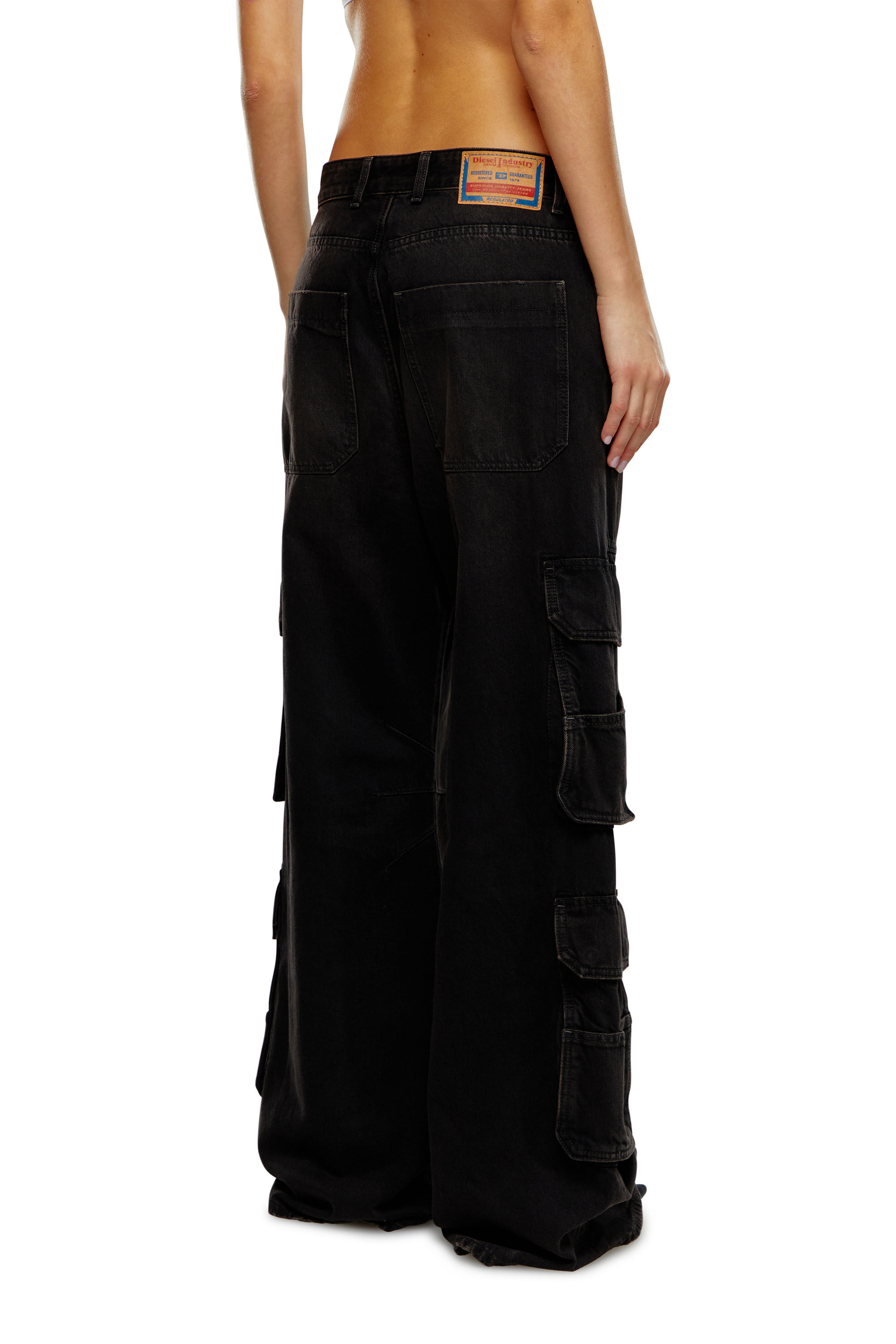 Women's Relaxed Jeans | Black/Dark grey | Diesel 1996 D-Sire