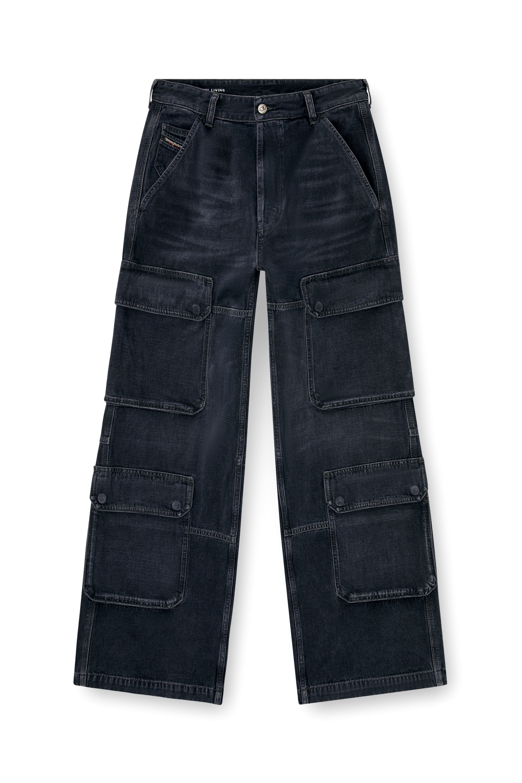 Men's Relaxed Jeans | Light Grey | Diesel D-Touch