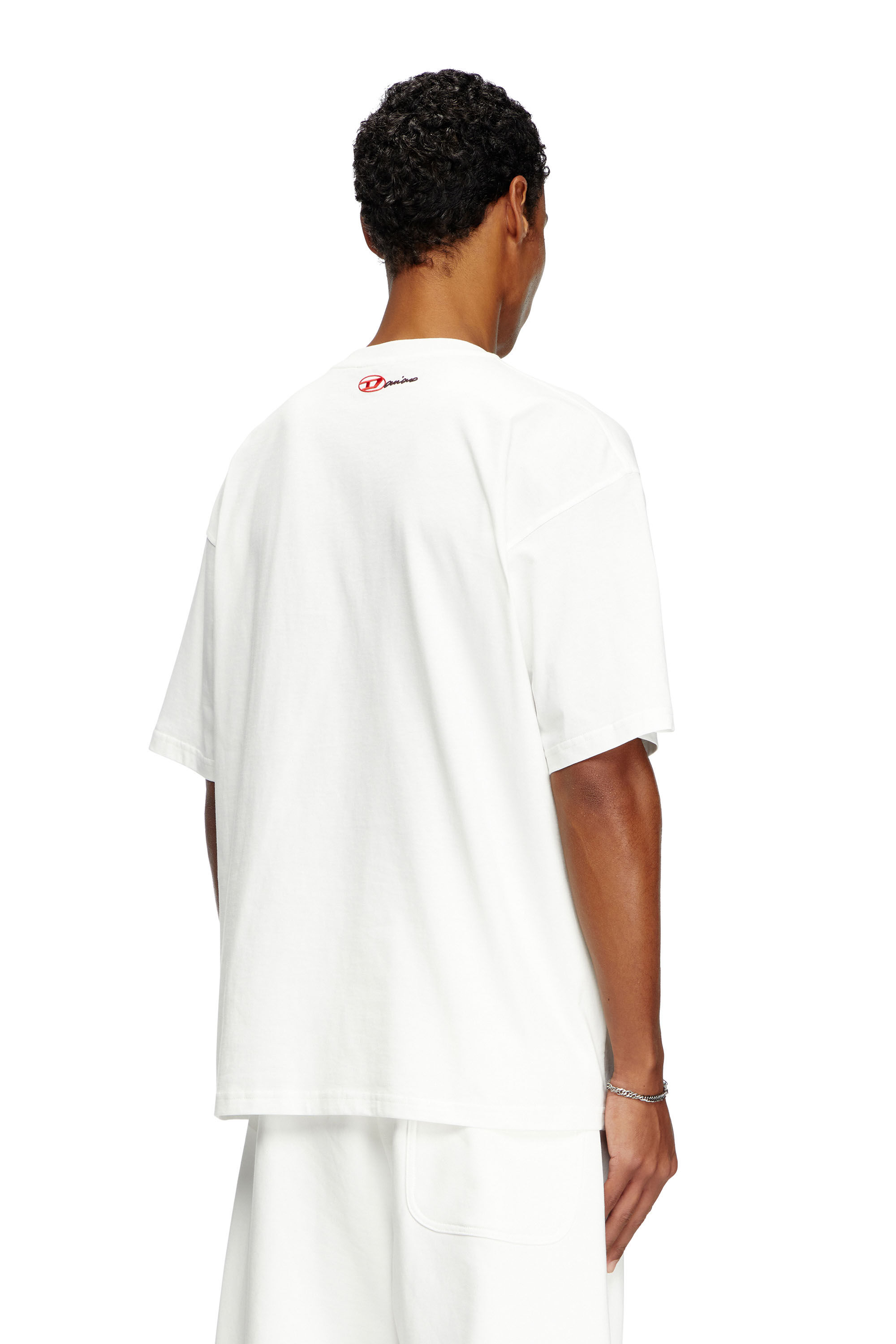 Women's T-shirt with tattoo patch | White | Diesel