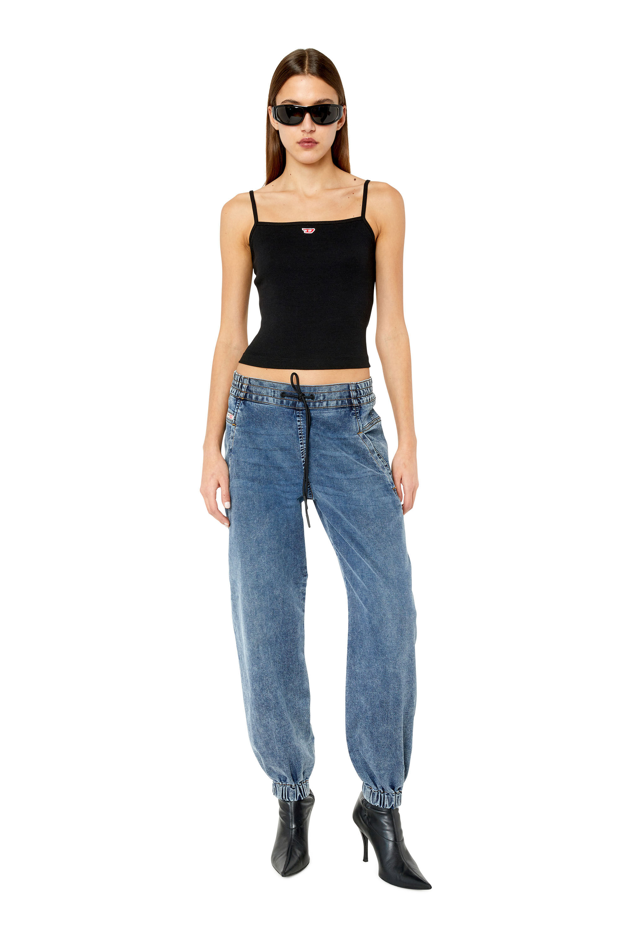 D-KRAILEY-F-NE Woman: boyfriend Dark blue Jeans | Diesel