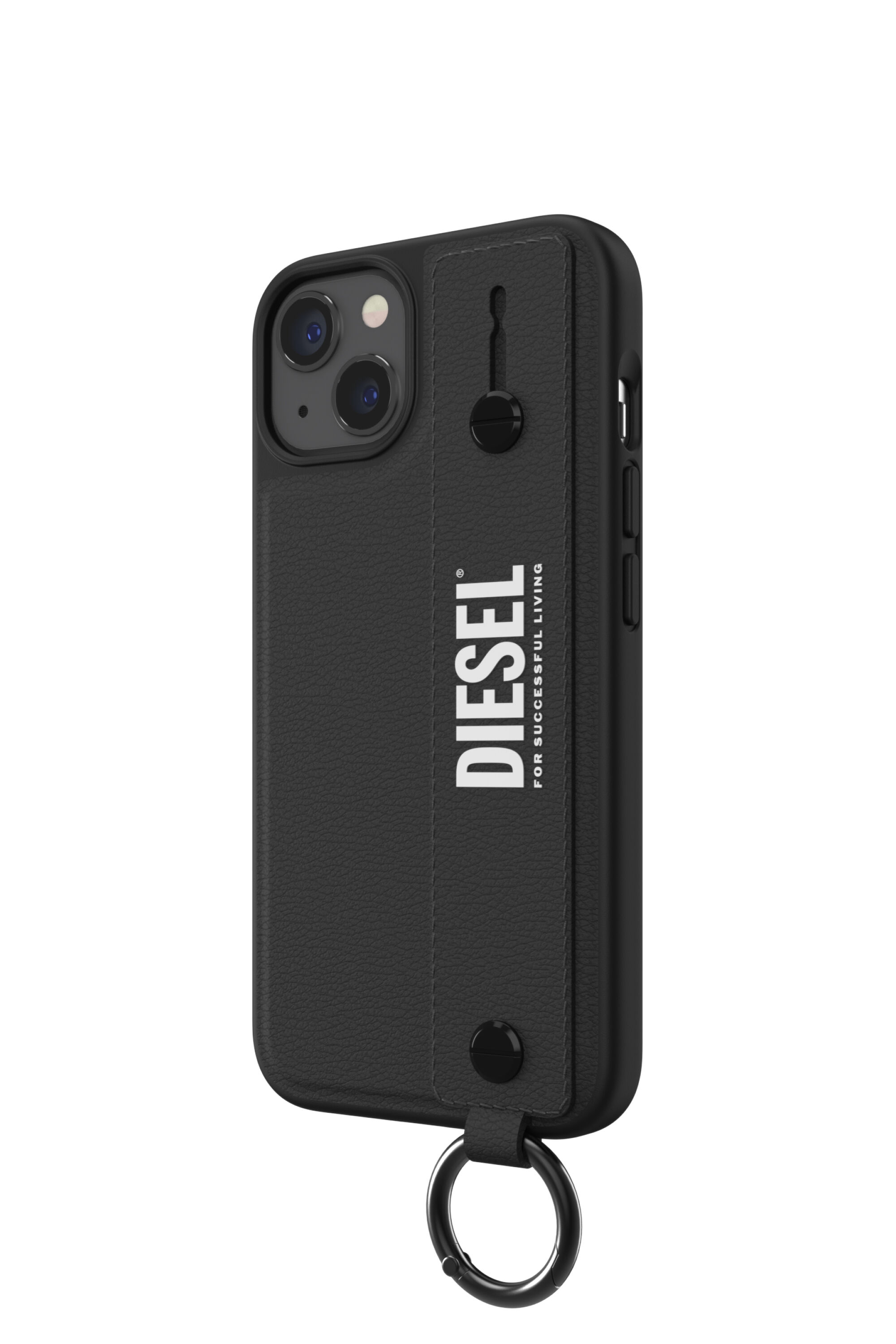 Diesel - 47840 TECH CHAIN, Funda con banda de agarre por iPhone 13 Unisex in Negro - 4