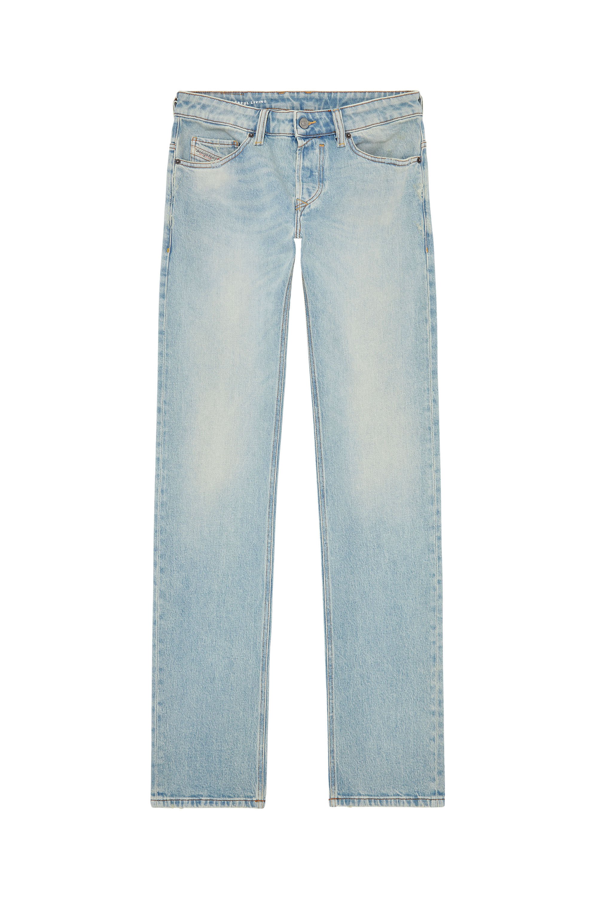 Diesel - Straight Jeans Safado 09H41, Azul Claro - Image 2