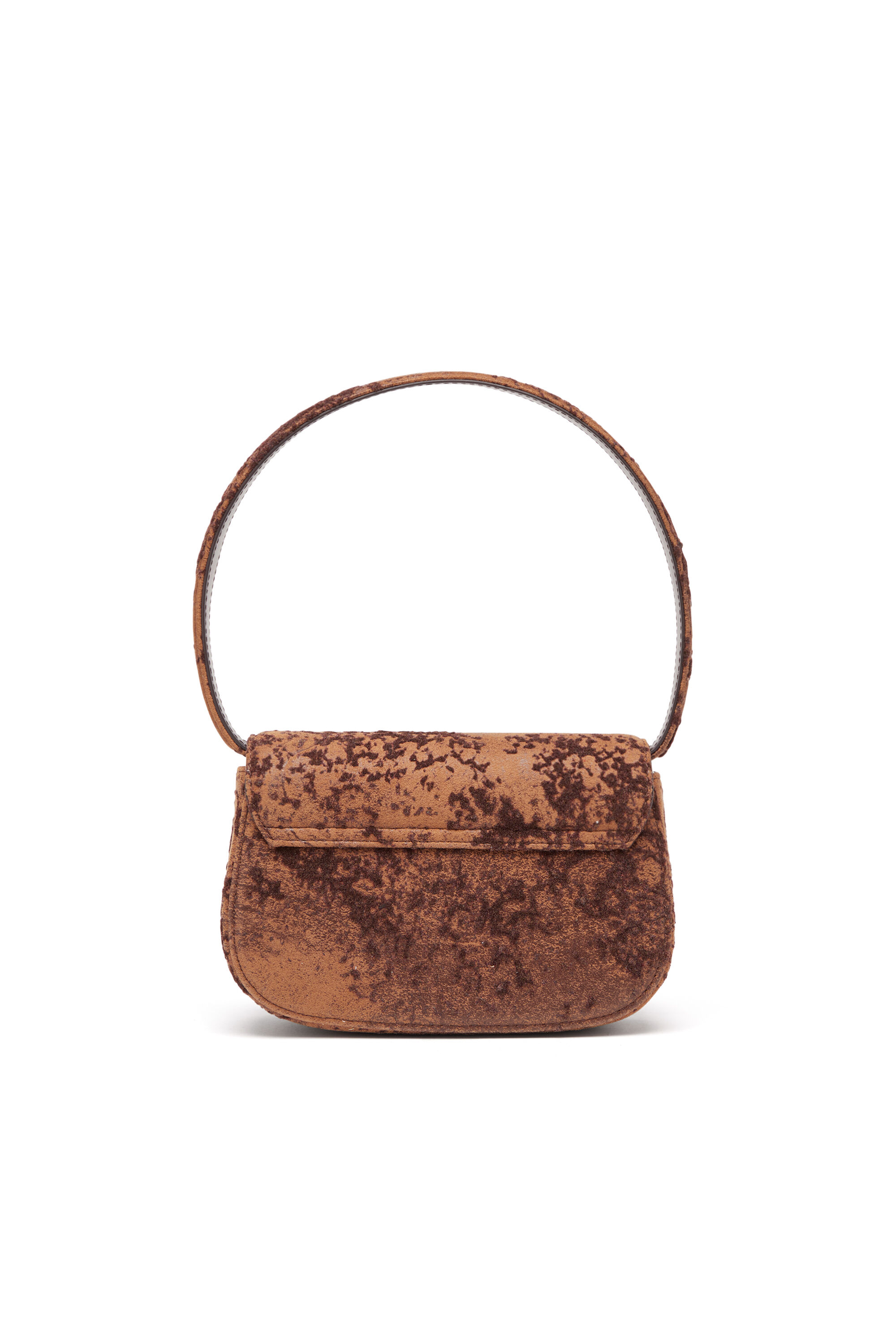 Women's 1DR-Iconic shoulder bag in flocked fabric | Brown | Diesel