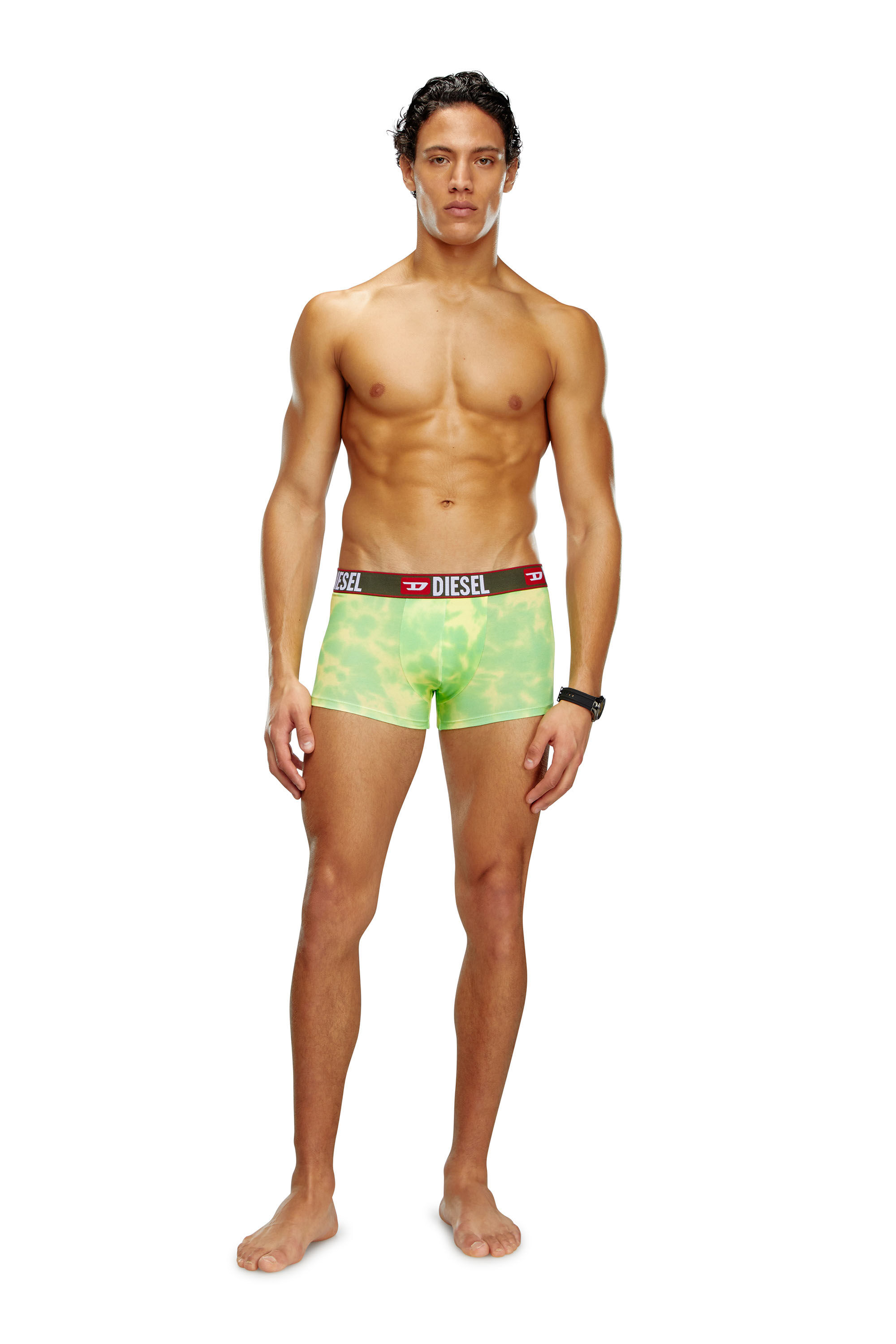 Pack de tres calzoncillos boxer lisos y tie dye Hombre Multicolor Diesel