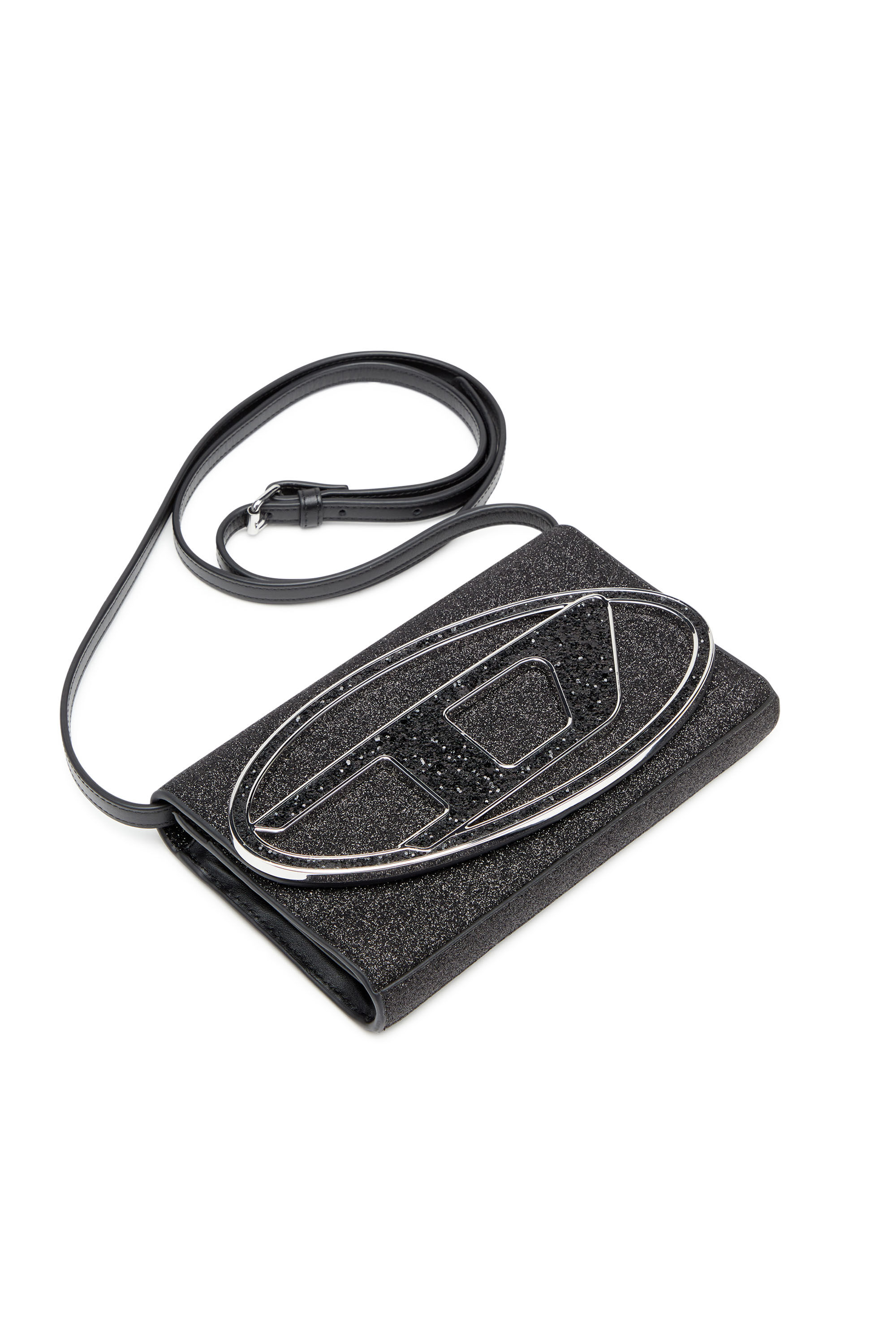 Women's Wallet bag in glitter fabric | Black | Diesel