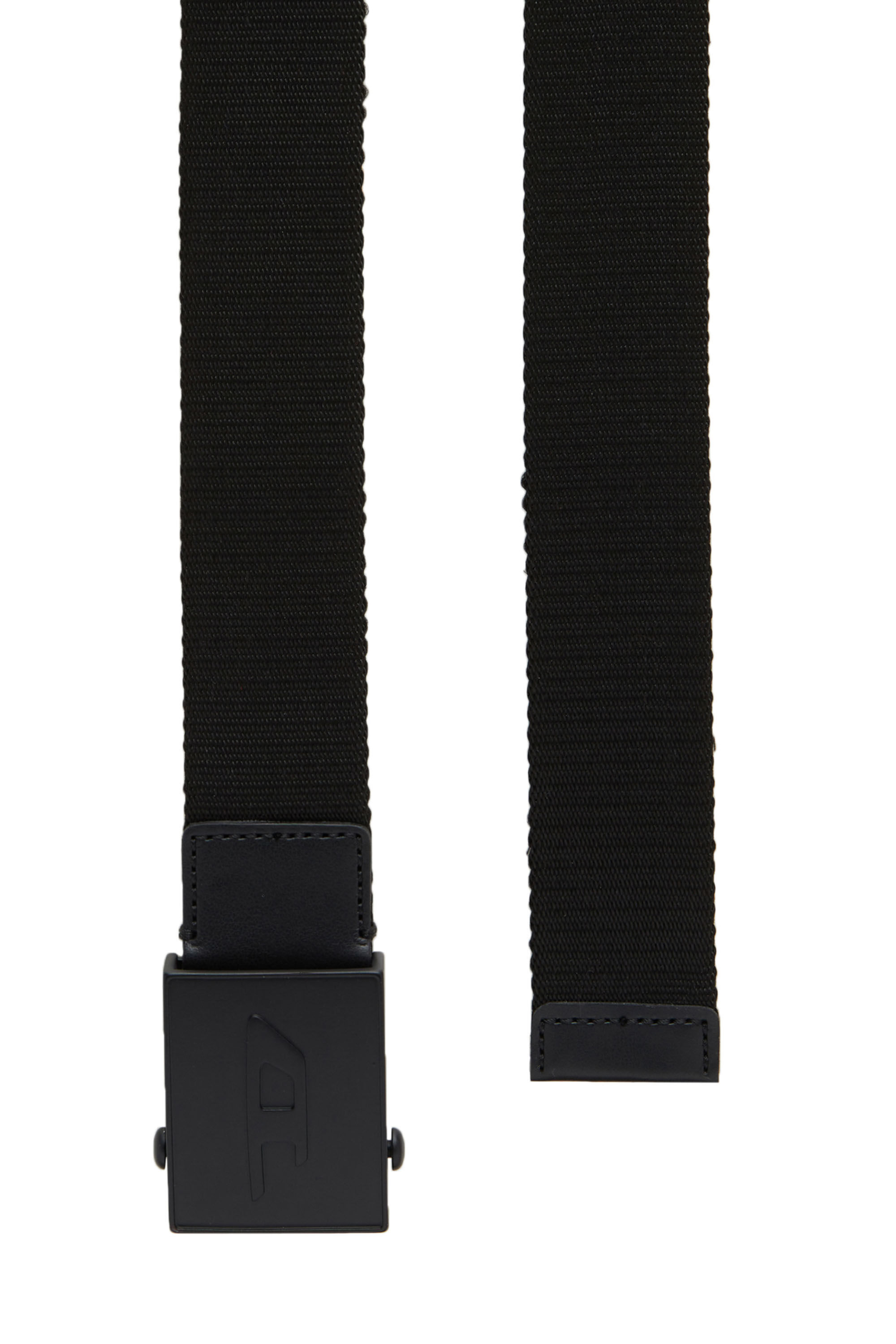 Diesel - B-PLAKUE, Cinturón de cinta con hebilla con el logotipo Unisex in Negro - 2