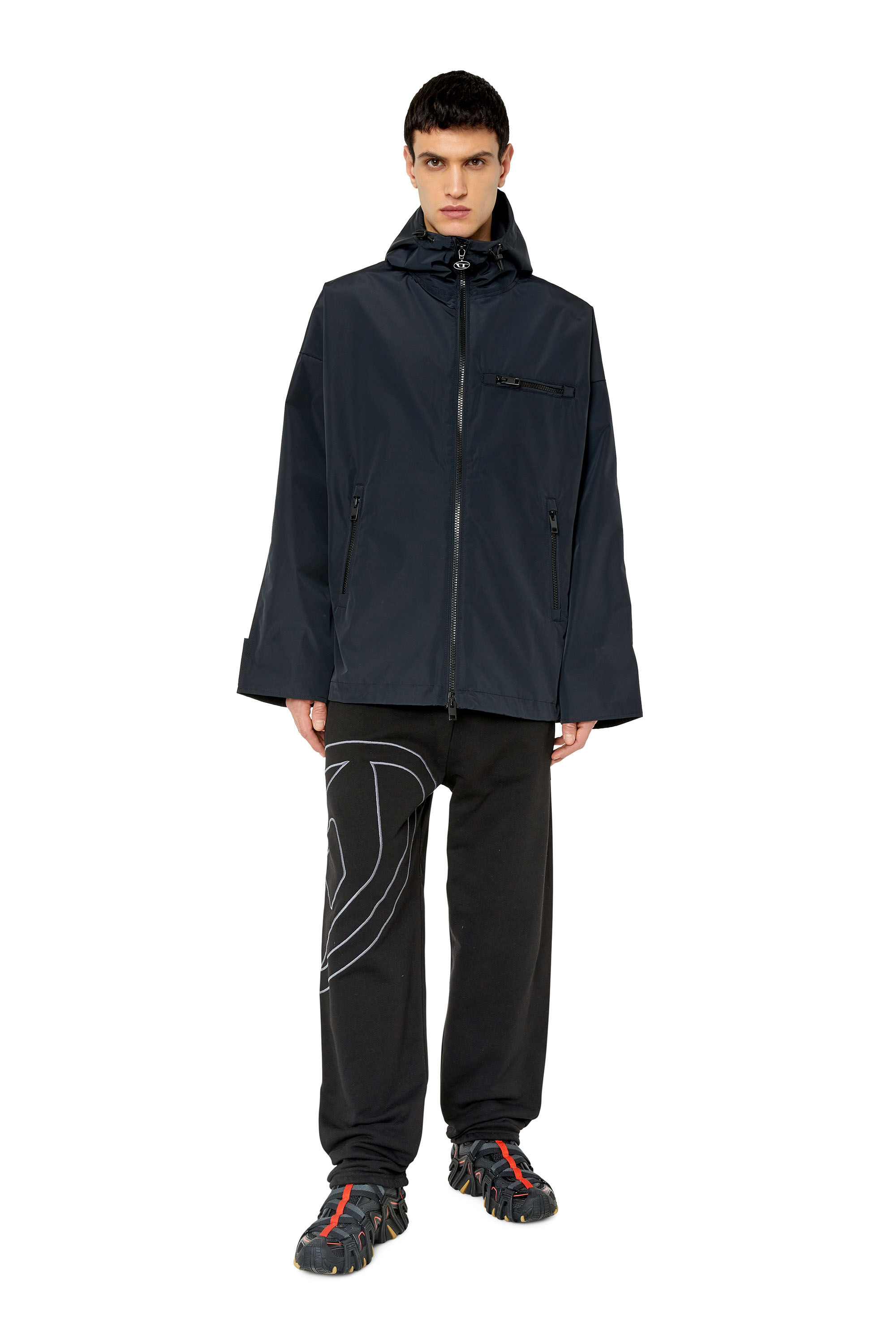 W-HENNES Man: Hooded jacket with piped logo | Diesel