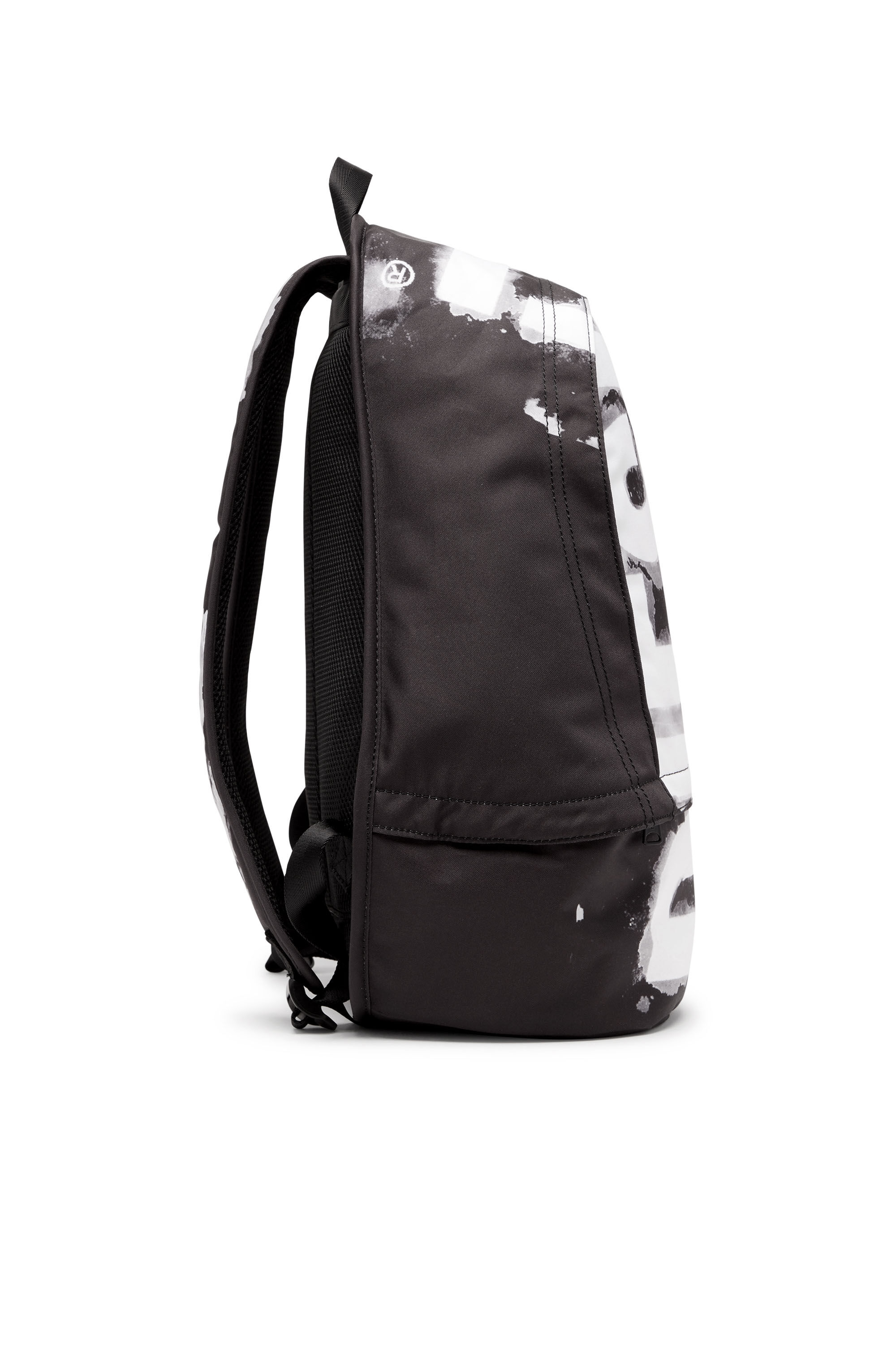 Diesel - RAVE BACKPACK X, Man's Rave Backpack X - Backpack in logo-printed fabric in Black - 4