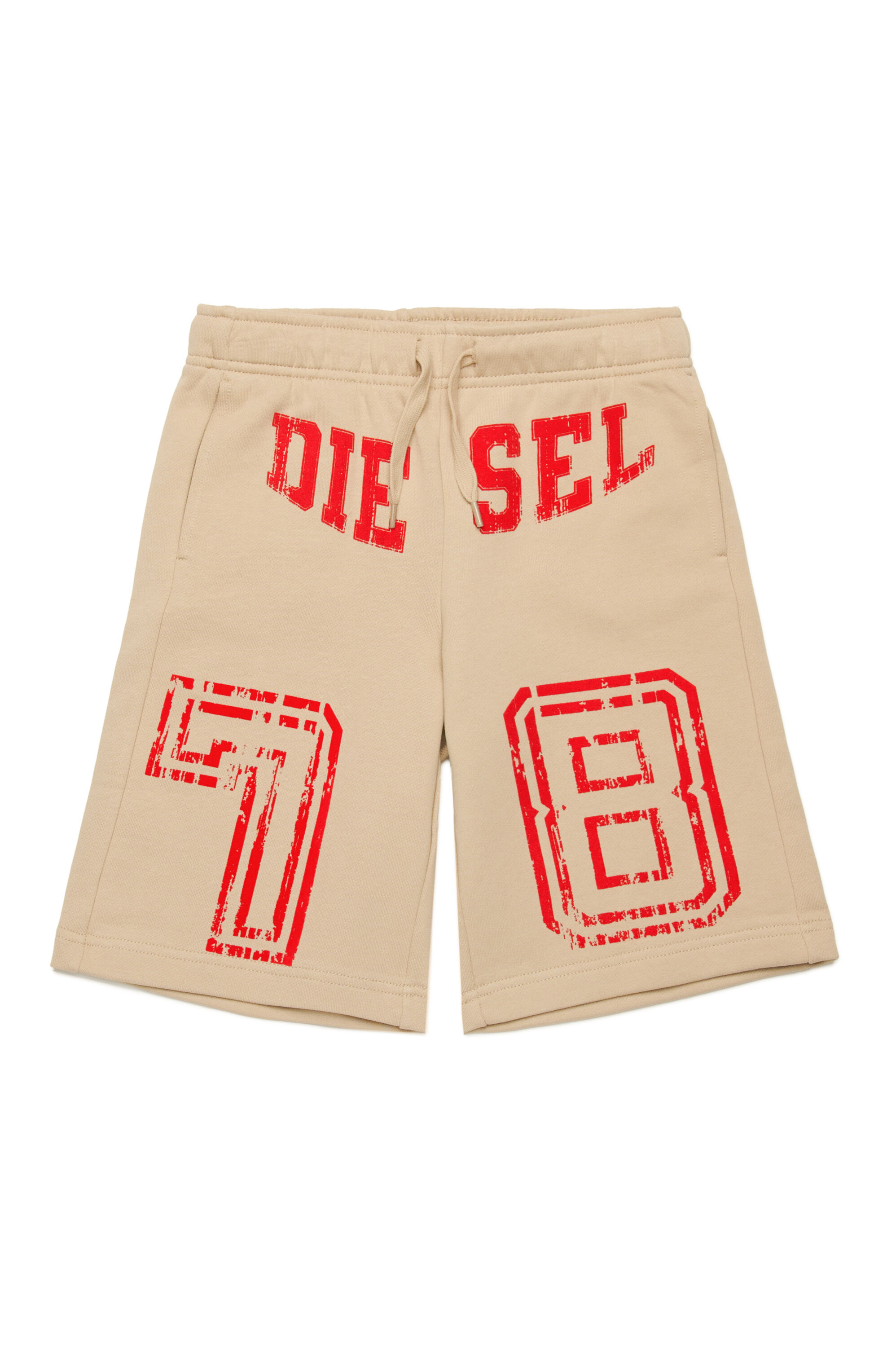 Diesel - PTAINSHORT, Pantalones cortos deportivos con logotipo Diesel 78 Hombre in Marrón - 1