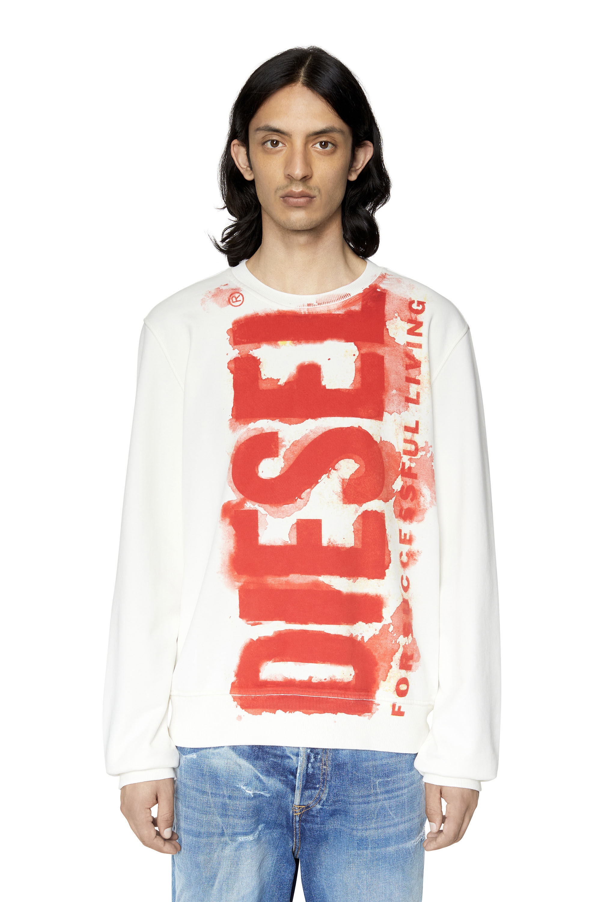 Diesel red sweatshirt hotsell